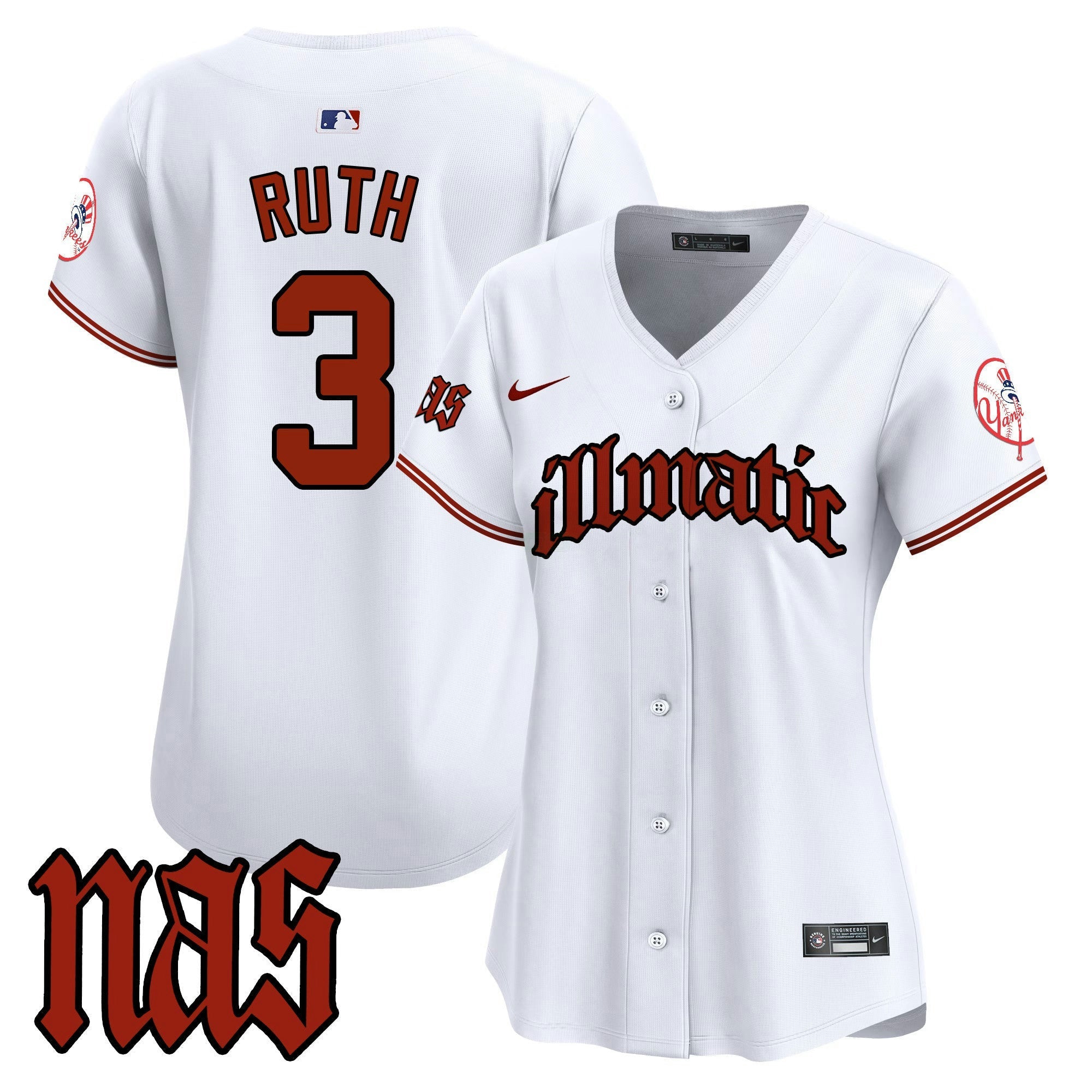 Camisa MLB Women’s New York Nas Illmatic Vapor Premier Limited Jersey