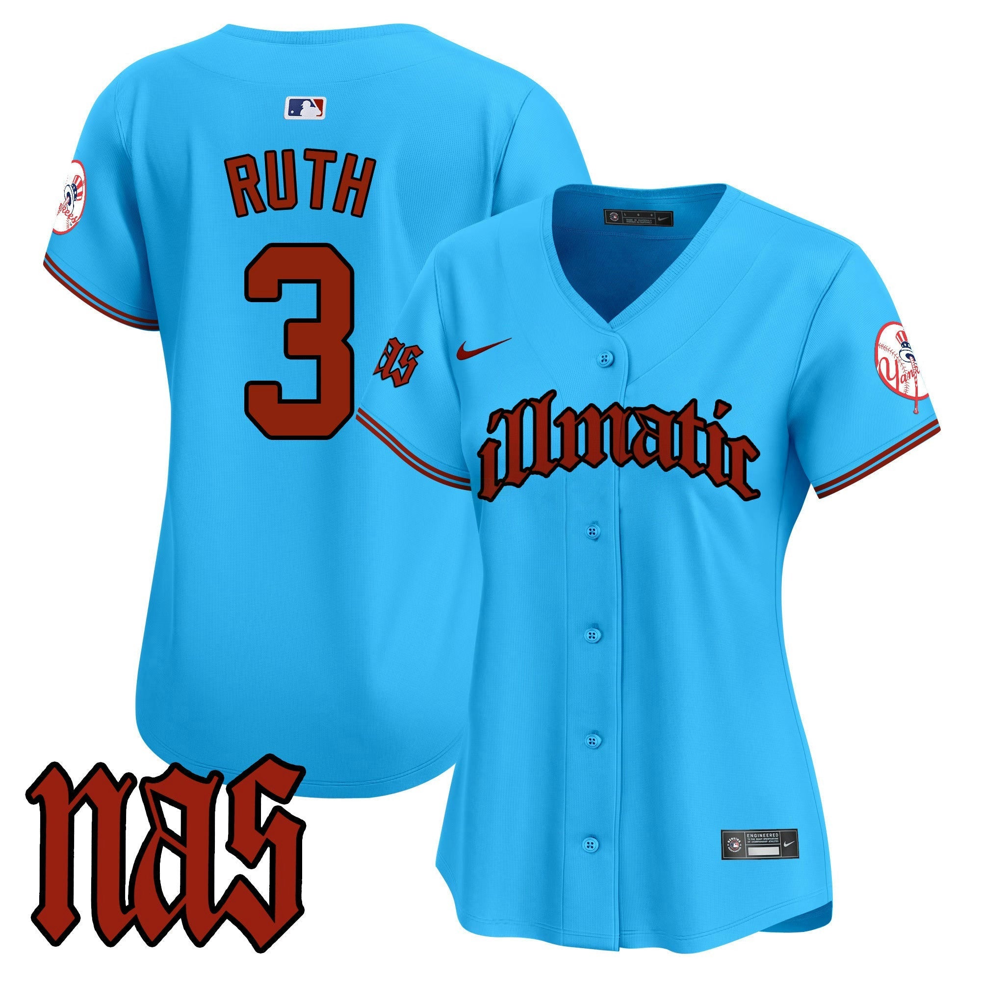 Camisa MLB Women’s New York Nas Illmatic Vapor Premier Limited Jersey
