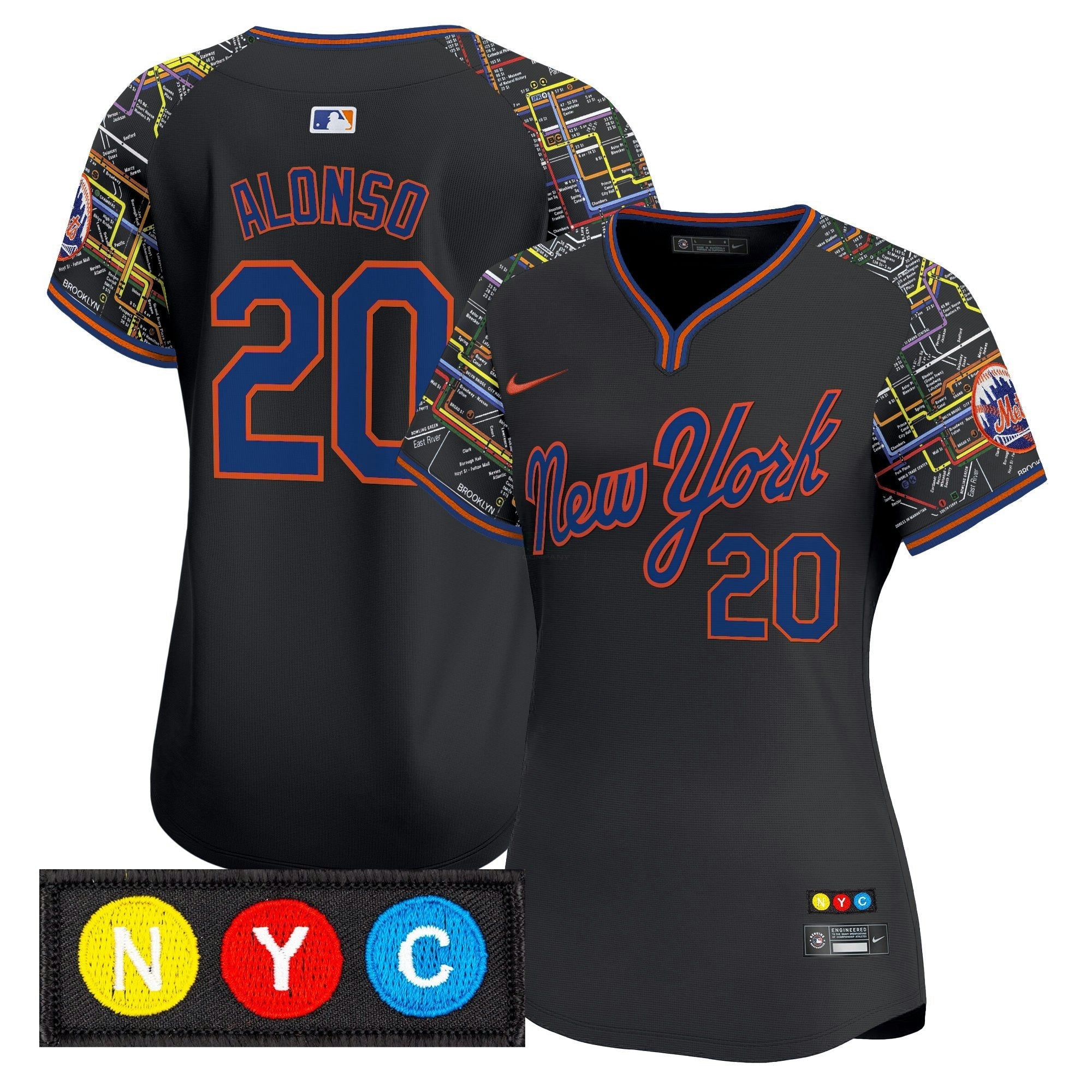 Camisa MLB Women’s New York Subway Style Vapor Premier Limited Jersey – Stitched