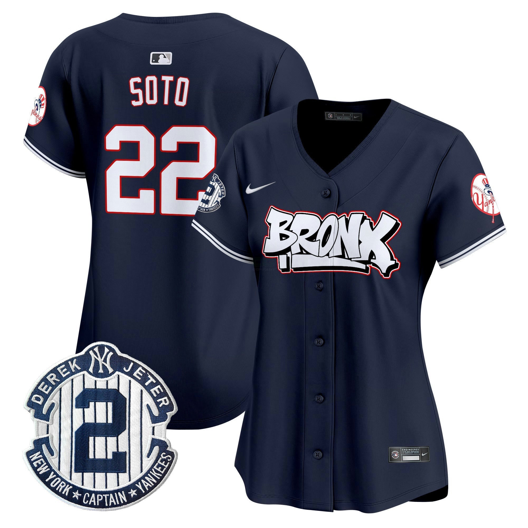 Camisa MLB Women’s New York The Bronx Graffiti Vapor Premier Limited Jersey V4