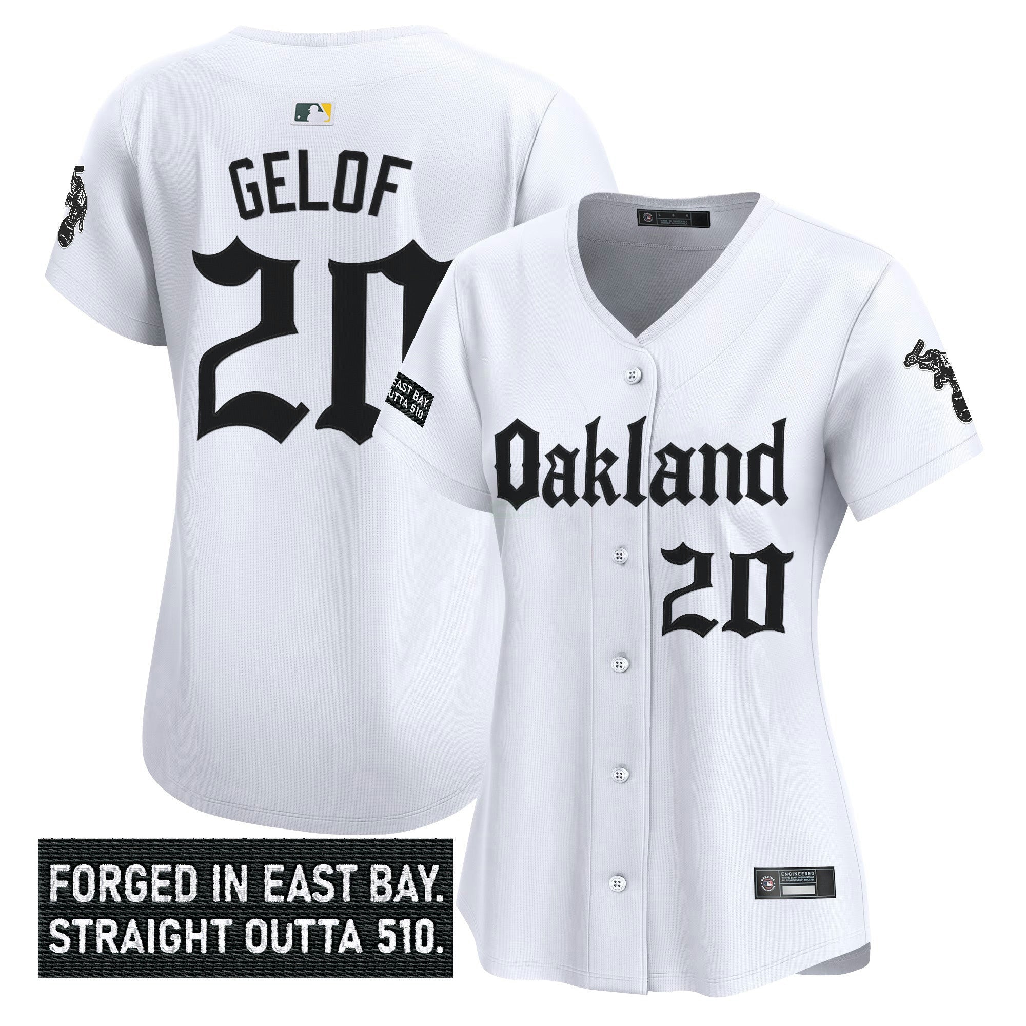 Camisa MLB Women’s Oakland ‘Gothic East Bay Edition’ Vapor Premier Limited Jersey
