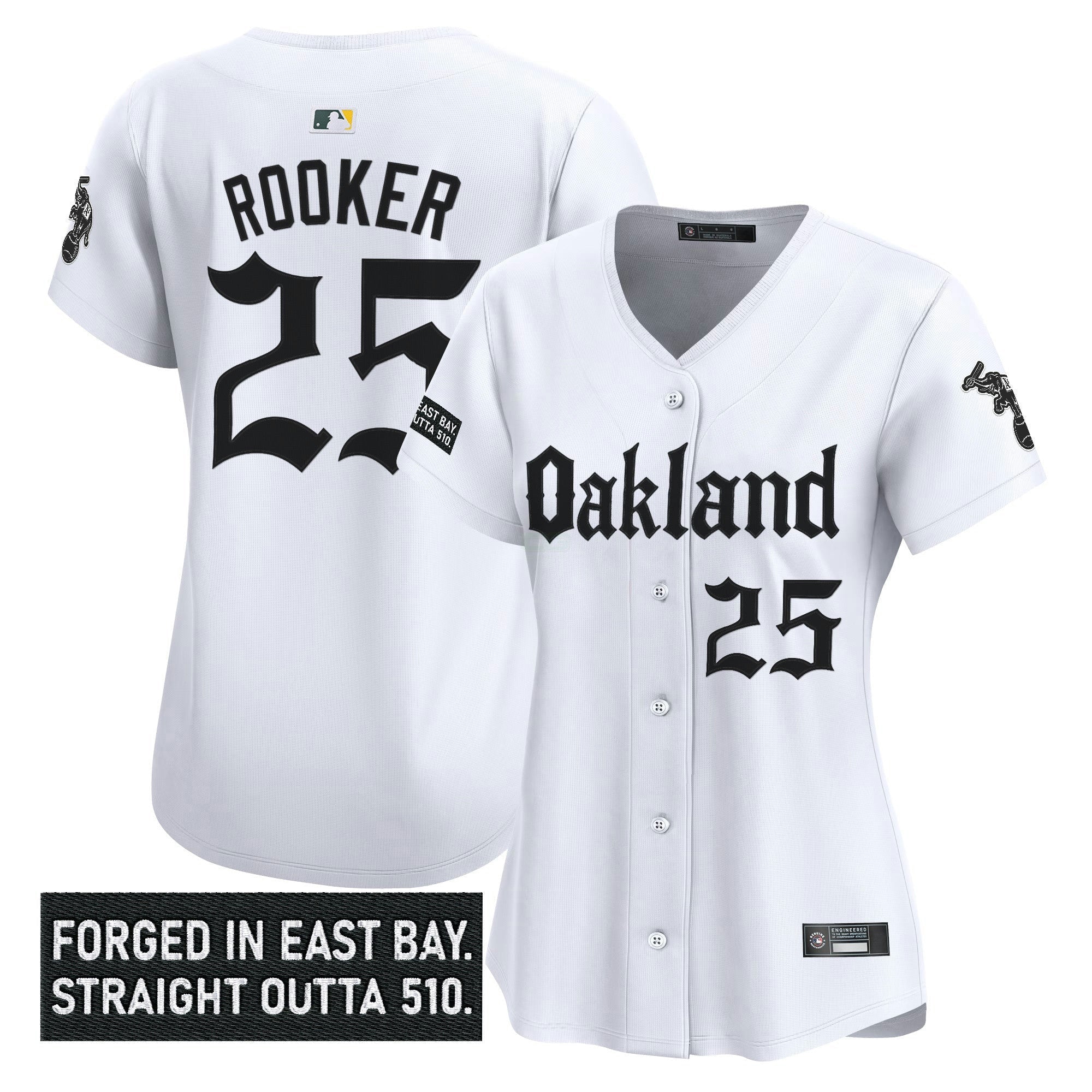 Camisa MLB Women’s Oakland ‘Gothic East Bay Edition’ Vapor Premier Limited Jersey