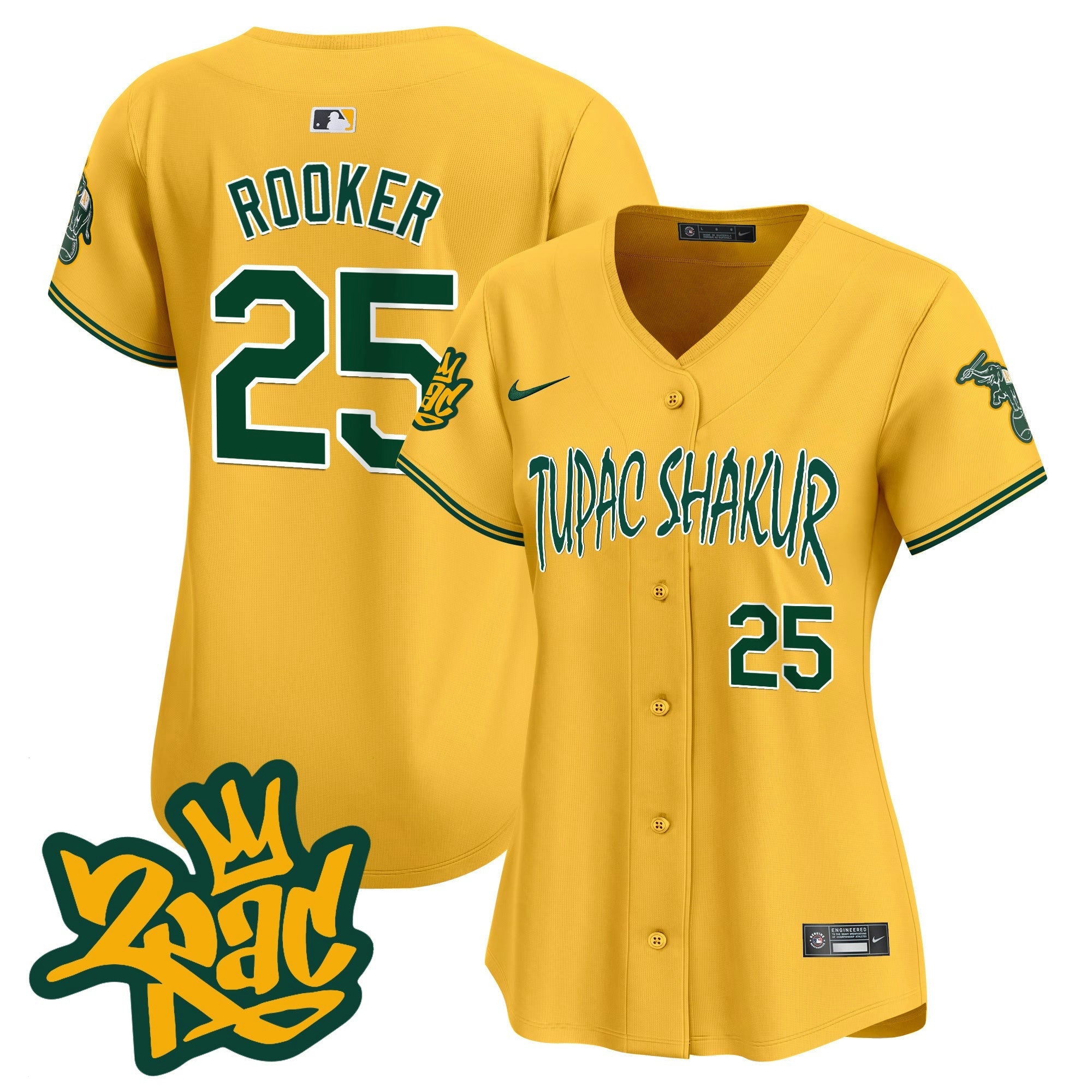 Camisa MLB Women’s Oakland Tupac Shakur Vapor Premier Limited Jersey
