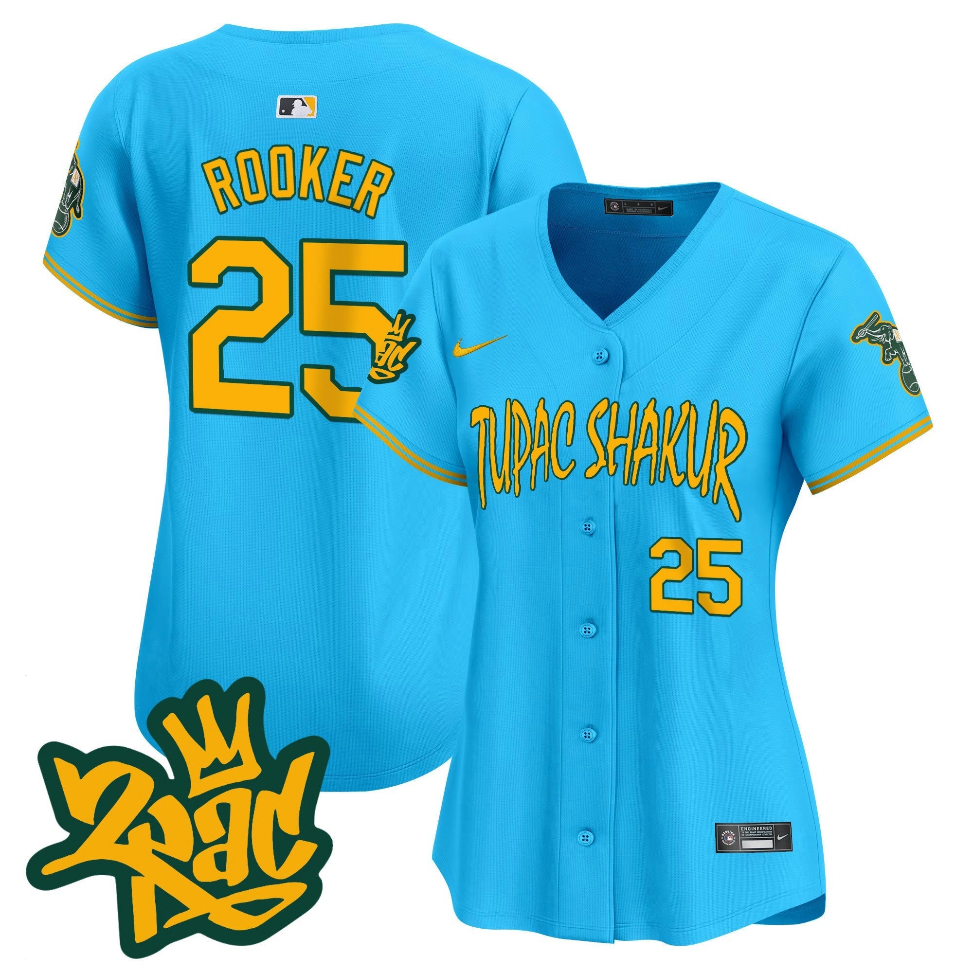 Camisa MLB Women’s Oakland Tupac Shakur Vapor Premier Limited Jersey