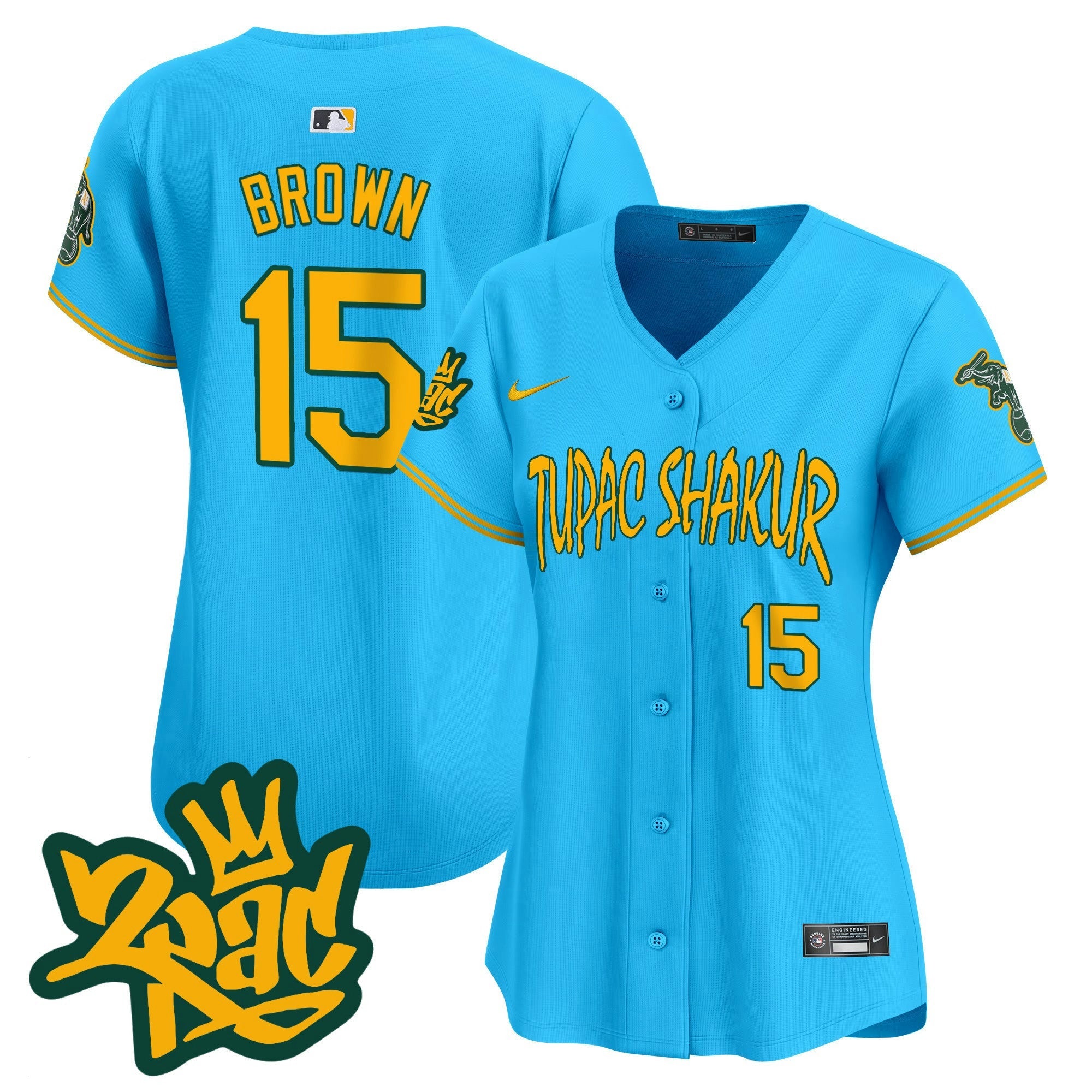 Camisa MLB Women’s Oakland Tupac Shakur Vapor Premier Limited Jersey