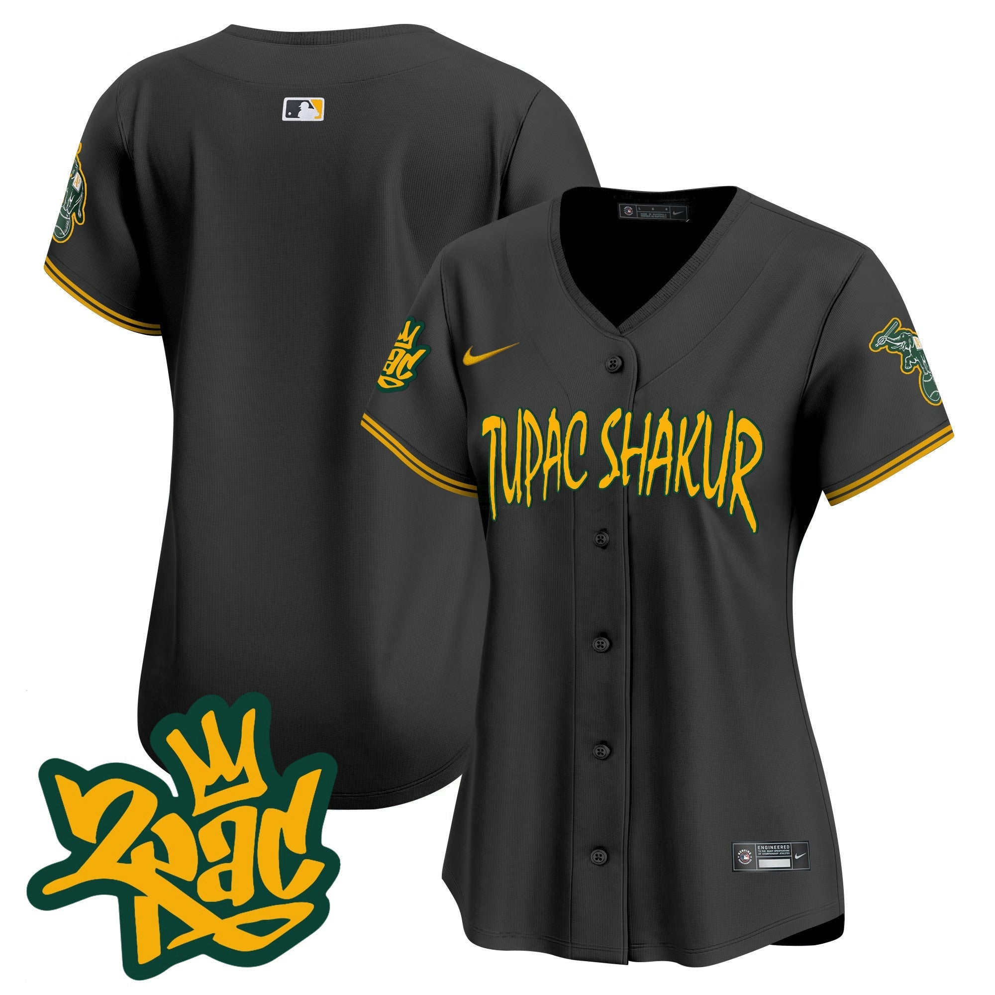 Camisa MLB Women’s Oakland Tupac Shakur Vapor Premier Limited Jersey