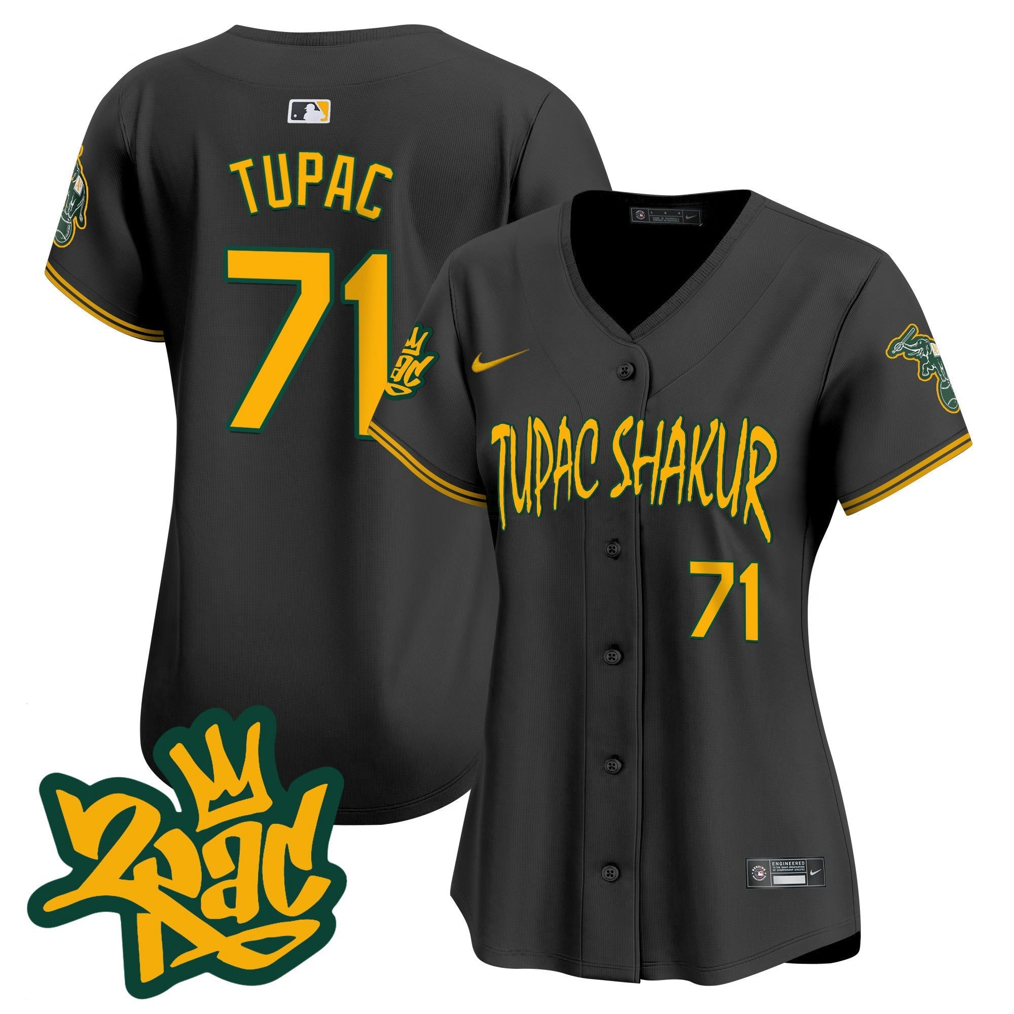 Camisa MLB Women’s Oakland Tupac Shakur Vapor Premier Limited Jersey