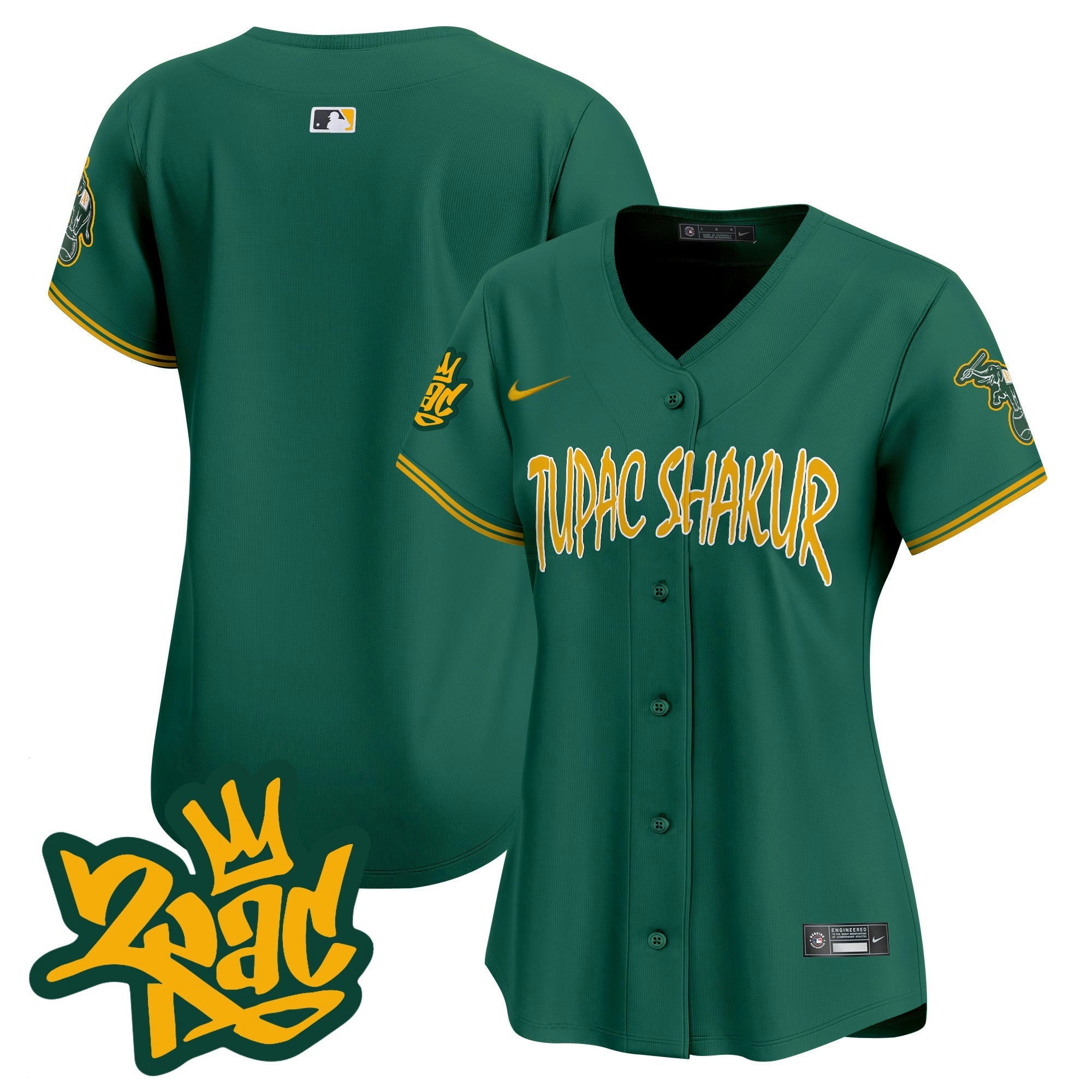 Camisa MLB Women’s Oakland Tupac Shakur Vapor Premier Limited Jersey
