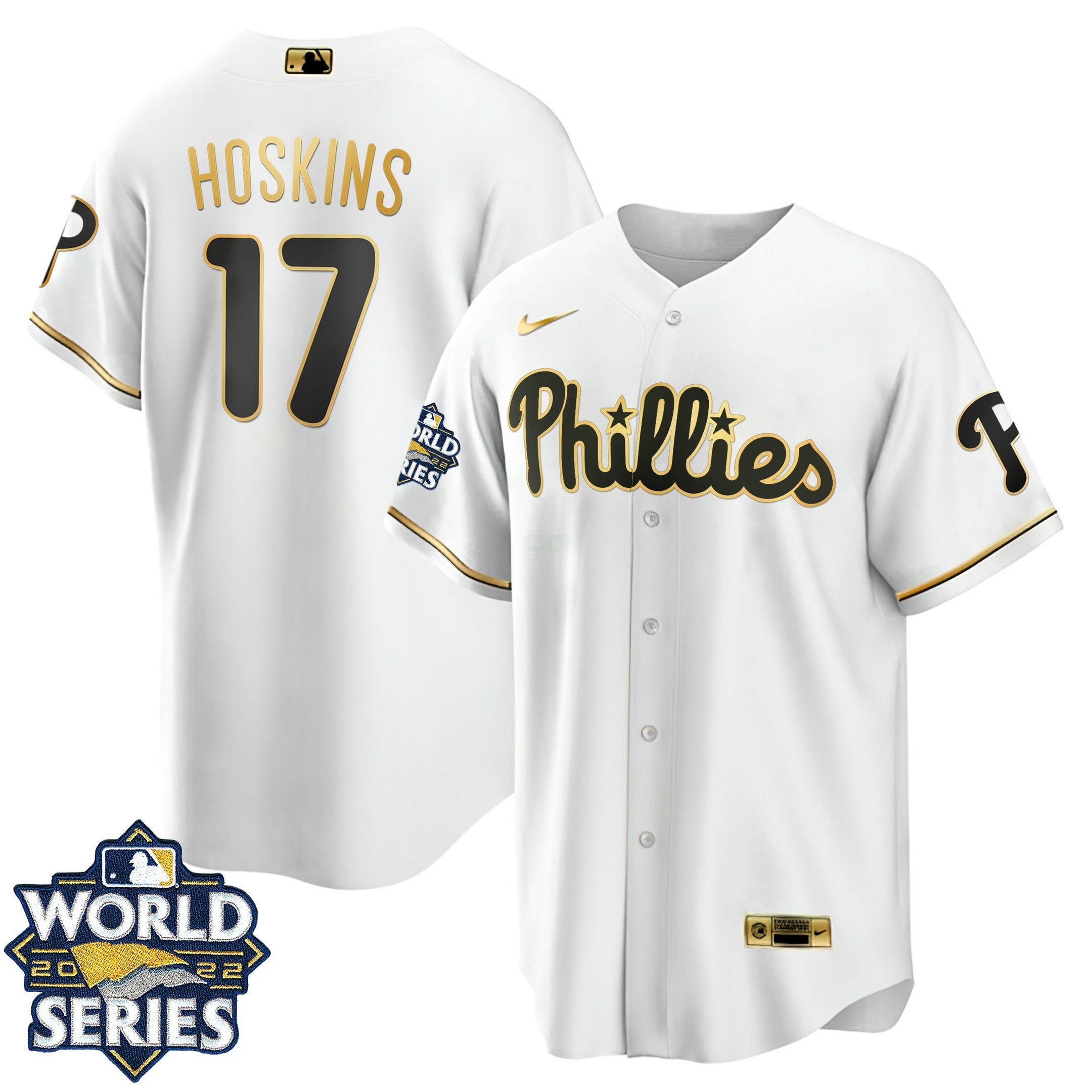 Camisa MLB Women’s Philadelphia Gold 2022 World Series Jersey