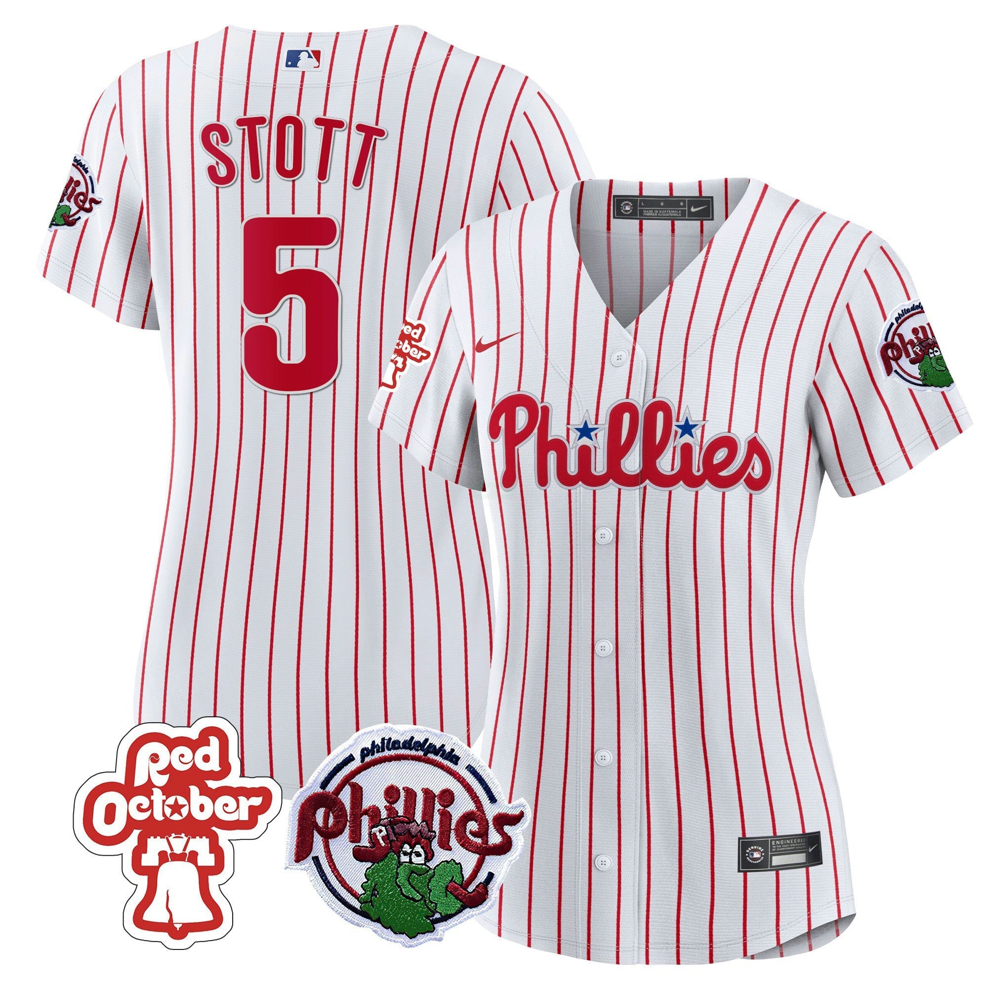 Camisa MLB Women’s Philadelphia Red October Patch Jersey