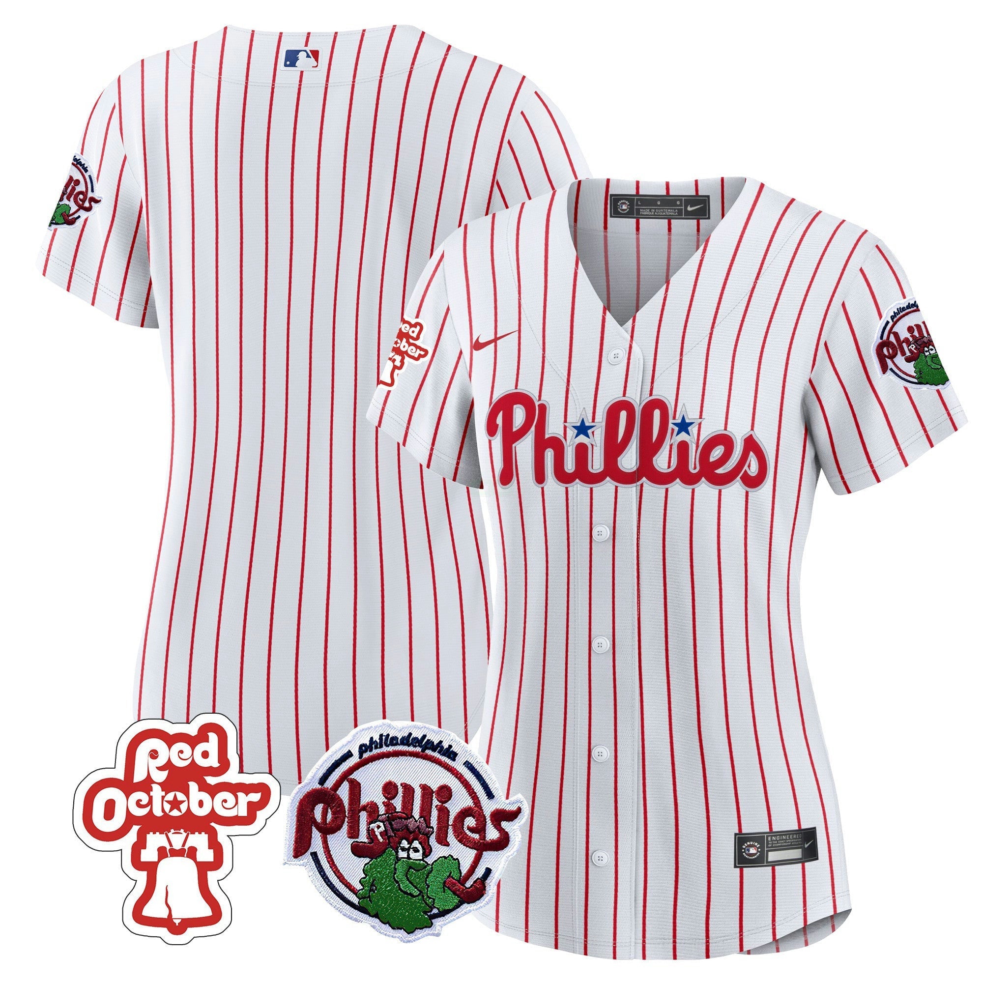 Camisa MLB Women’s Philadelphia Red October Patch Jersey
