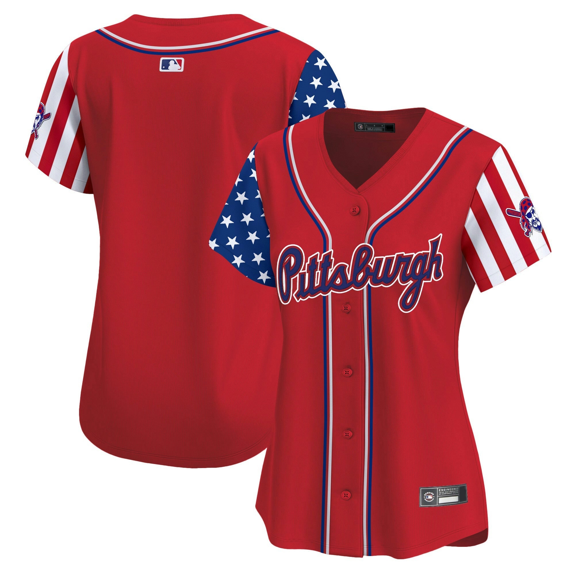 Camisa MLB Women’s Pittsburgh 2025 Independence Day Vapor Premier Limited Jersey
