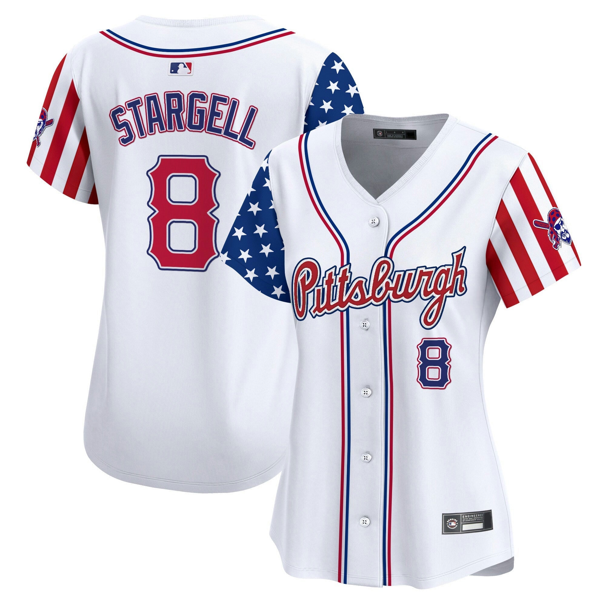 Camisa MLB Women’s Pittsburgh 2025 Independence Day Vapor Premier Limited Jersey