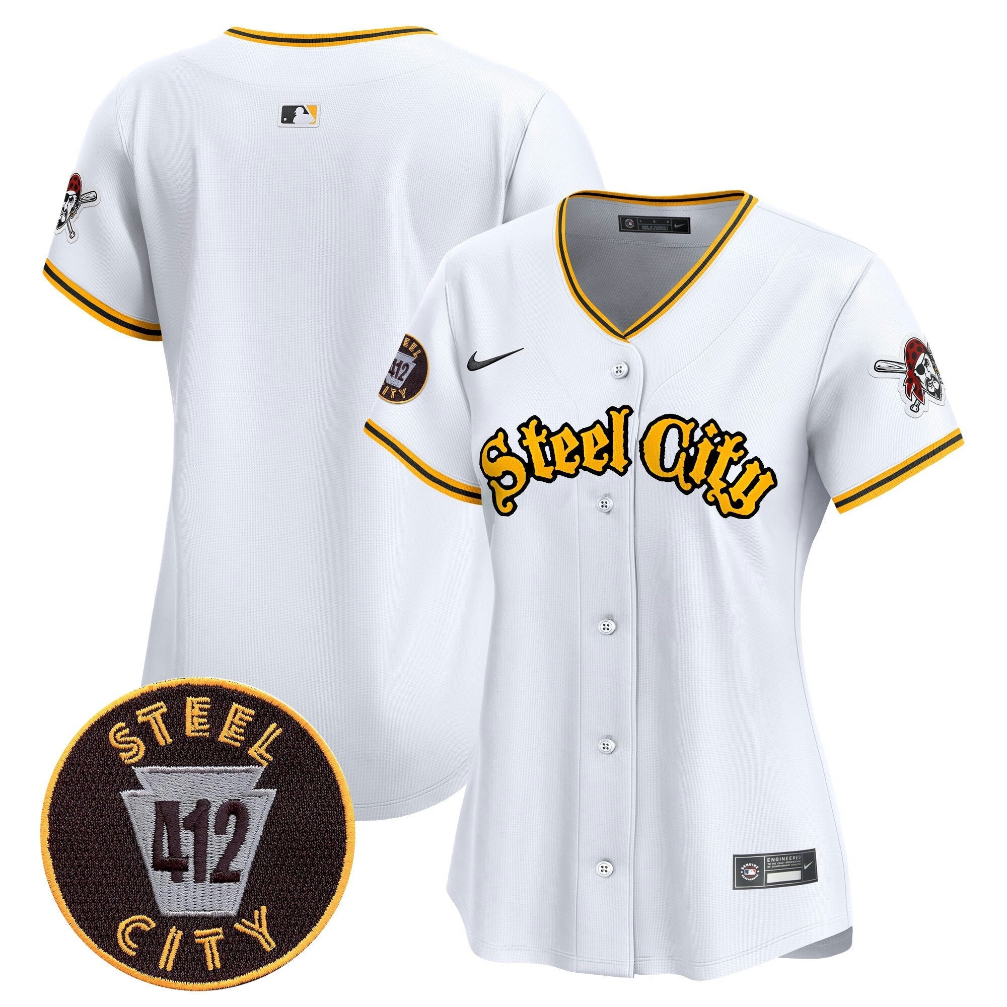 Camisa MLB Women’s Pittsburgh 412 Patch Vapor Premier Limited Jersey