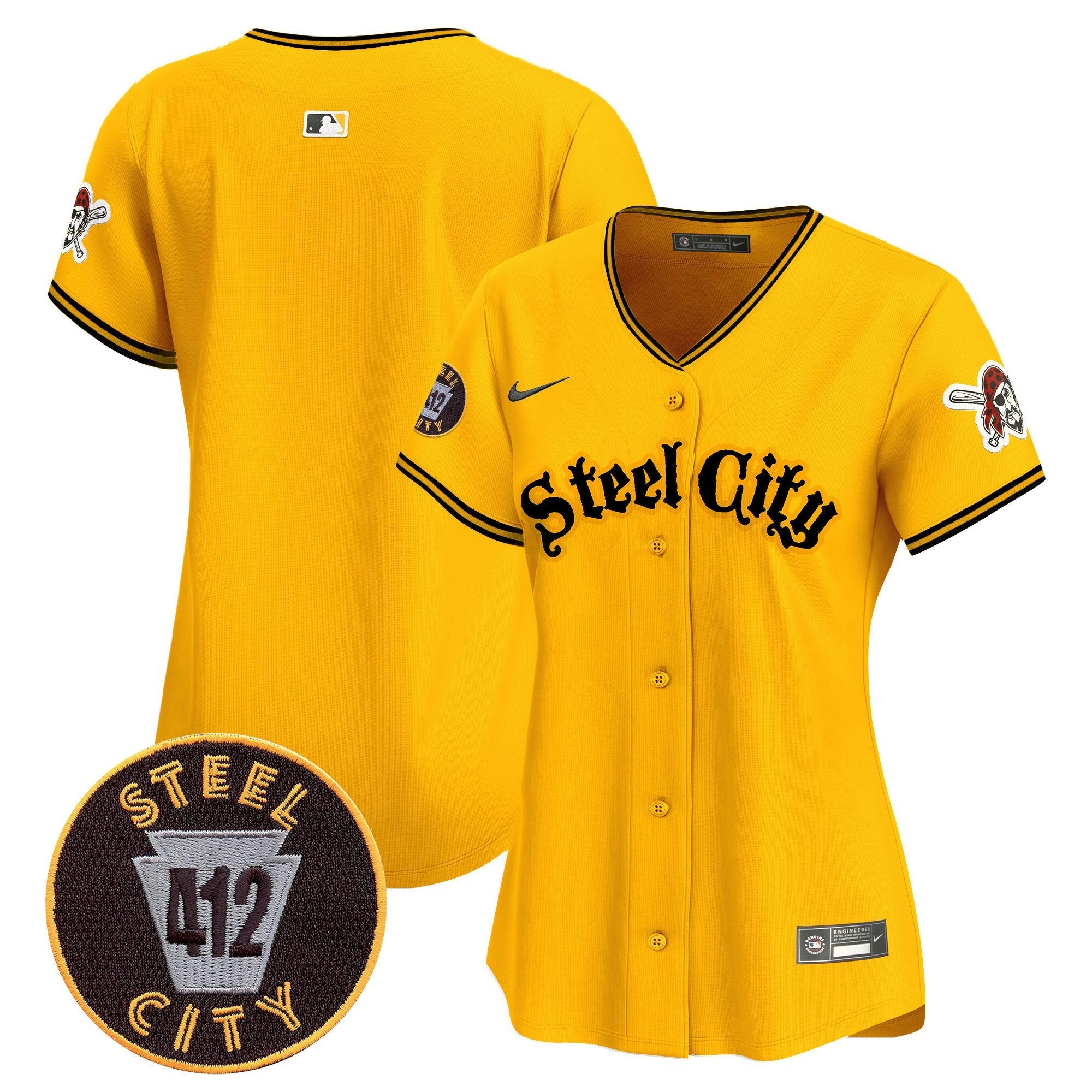 Camisa MLB Women’s Pittsburgh 412 Patch Vapor Premier Limited Jersey