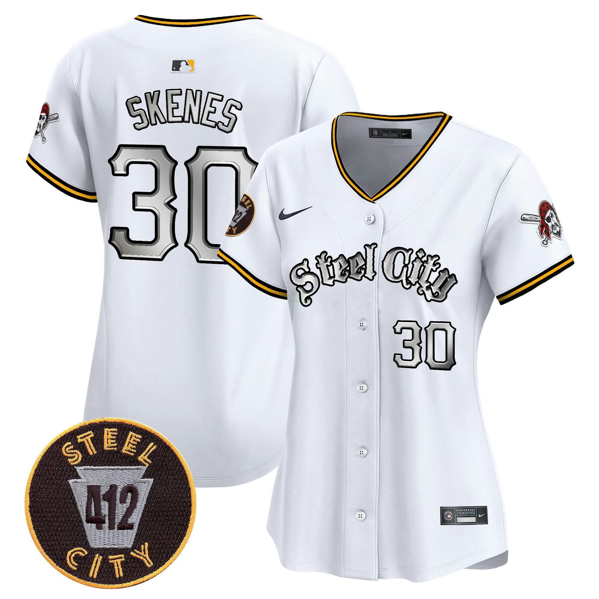 Camisa MLB Women’s Pittsburgh 412 Patch Vapor Premier Limited Jersey V2
