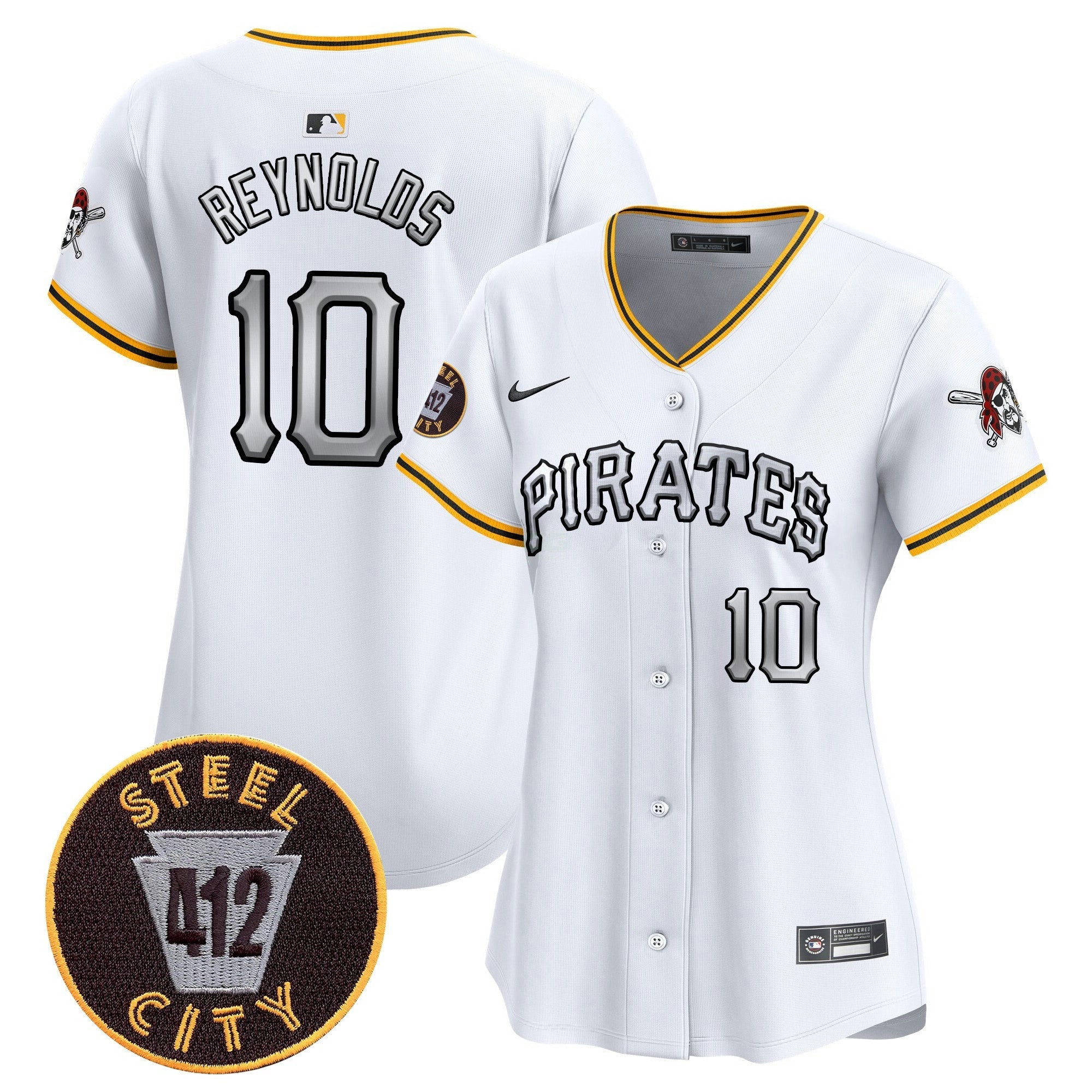 Camisa MLB Women’s Pittsburgh 412 Patch Vapor Premier Limited Jersey V6
