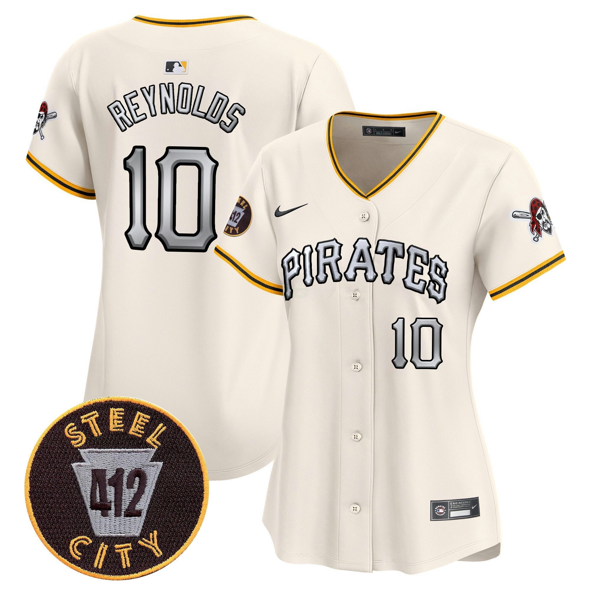 Camisa MLB Women’s Pittsburgh 412 Patch Vapor Premier Limited Jersey V6