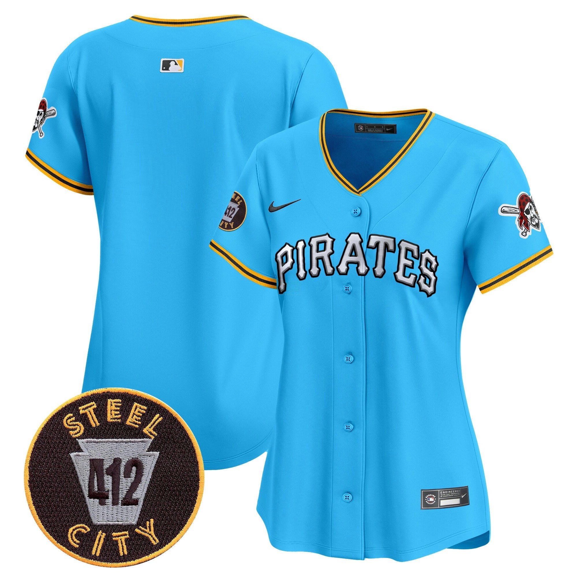 Camisa MLB Women’s Pittsburgh 412 Patch Vapor Premier Limited Jersey V6