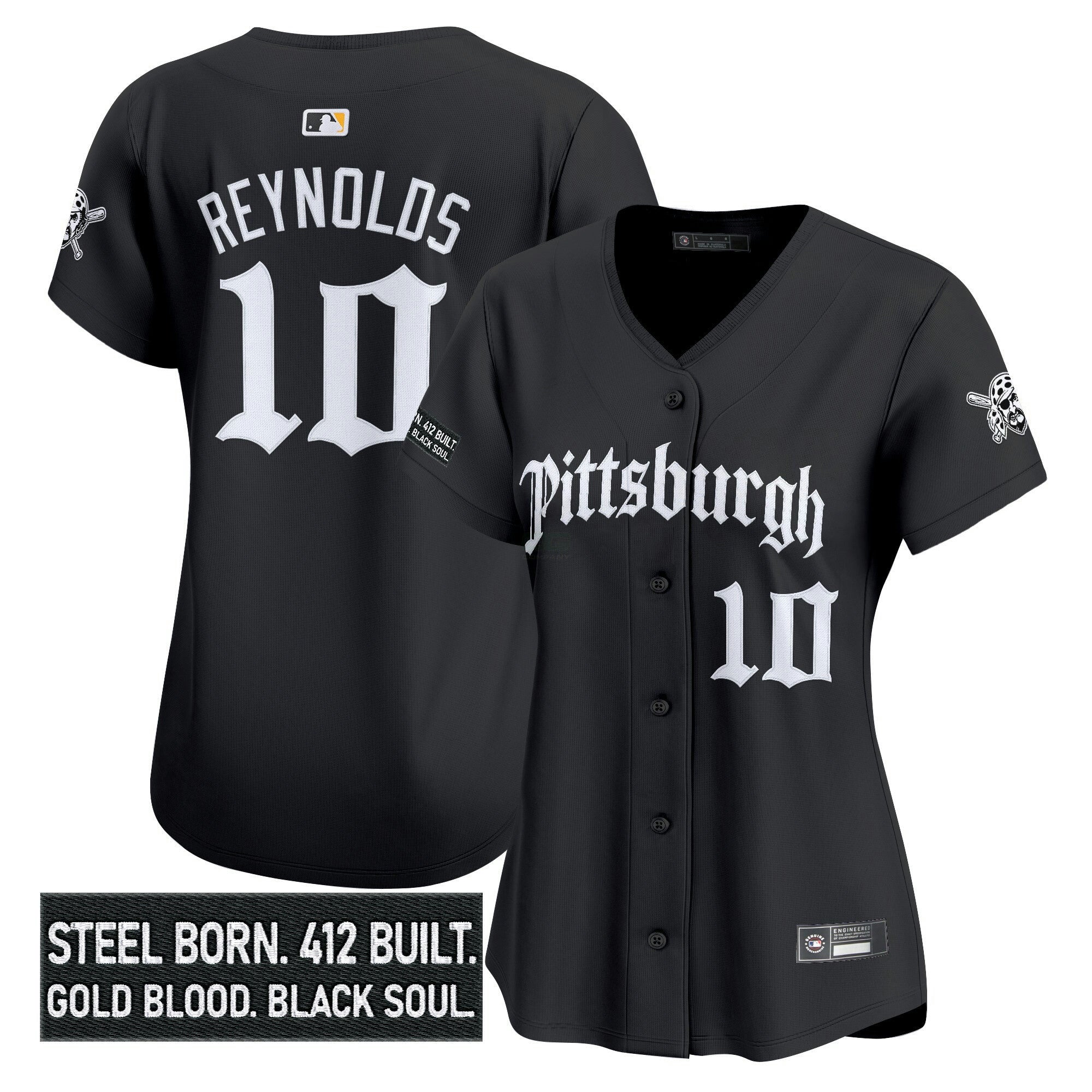 Camisa MLB Women’s Pittsburgh ‘Gothic Steel City Edition’ Vapor Premier Limited Jersey