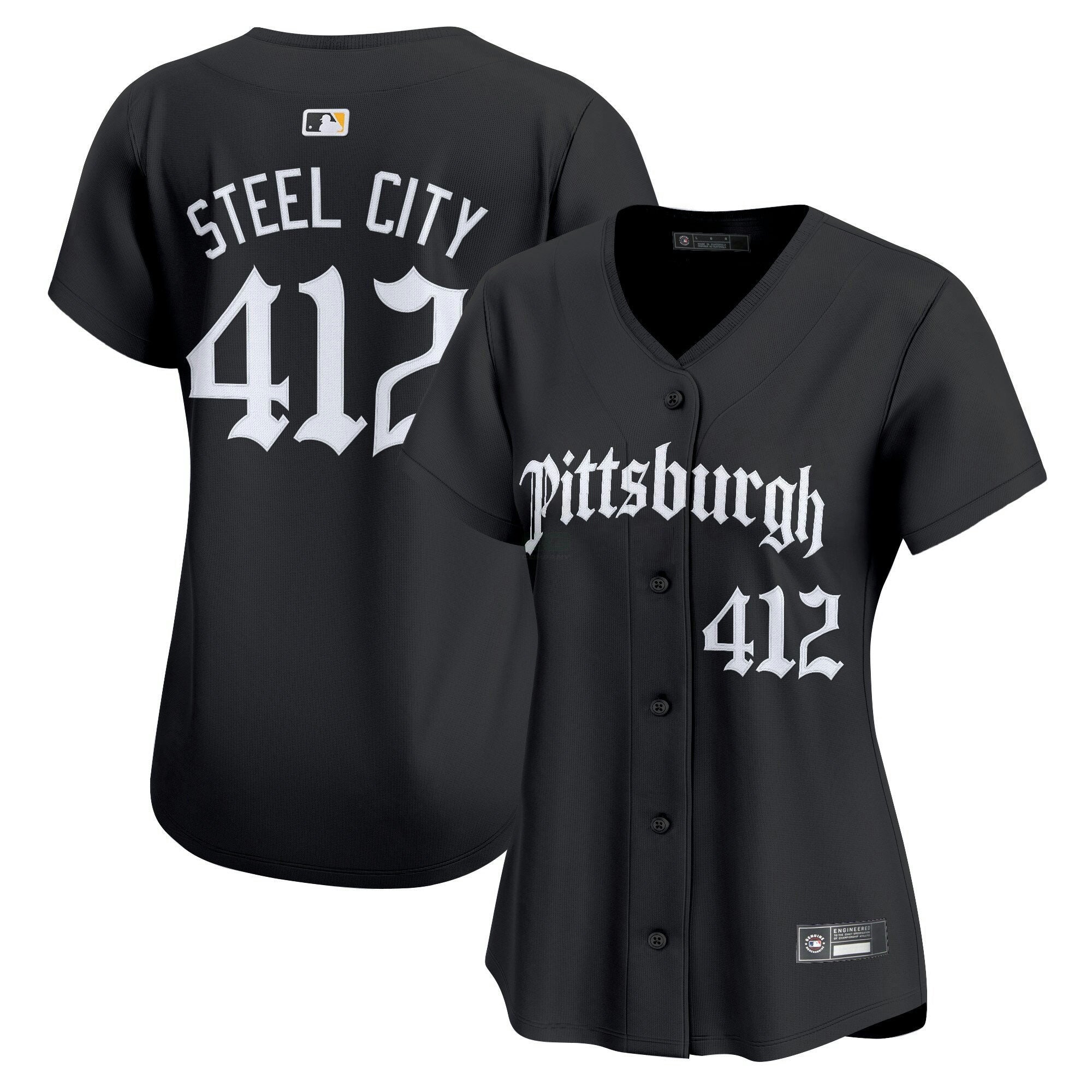 Camisa MLB Women’s Pittsburgh ‘Gothic Steel City Edition’ Vapor Premier Limited Jersey
