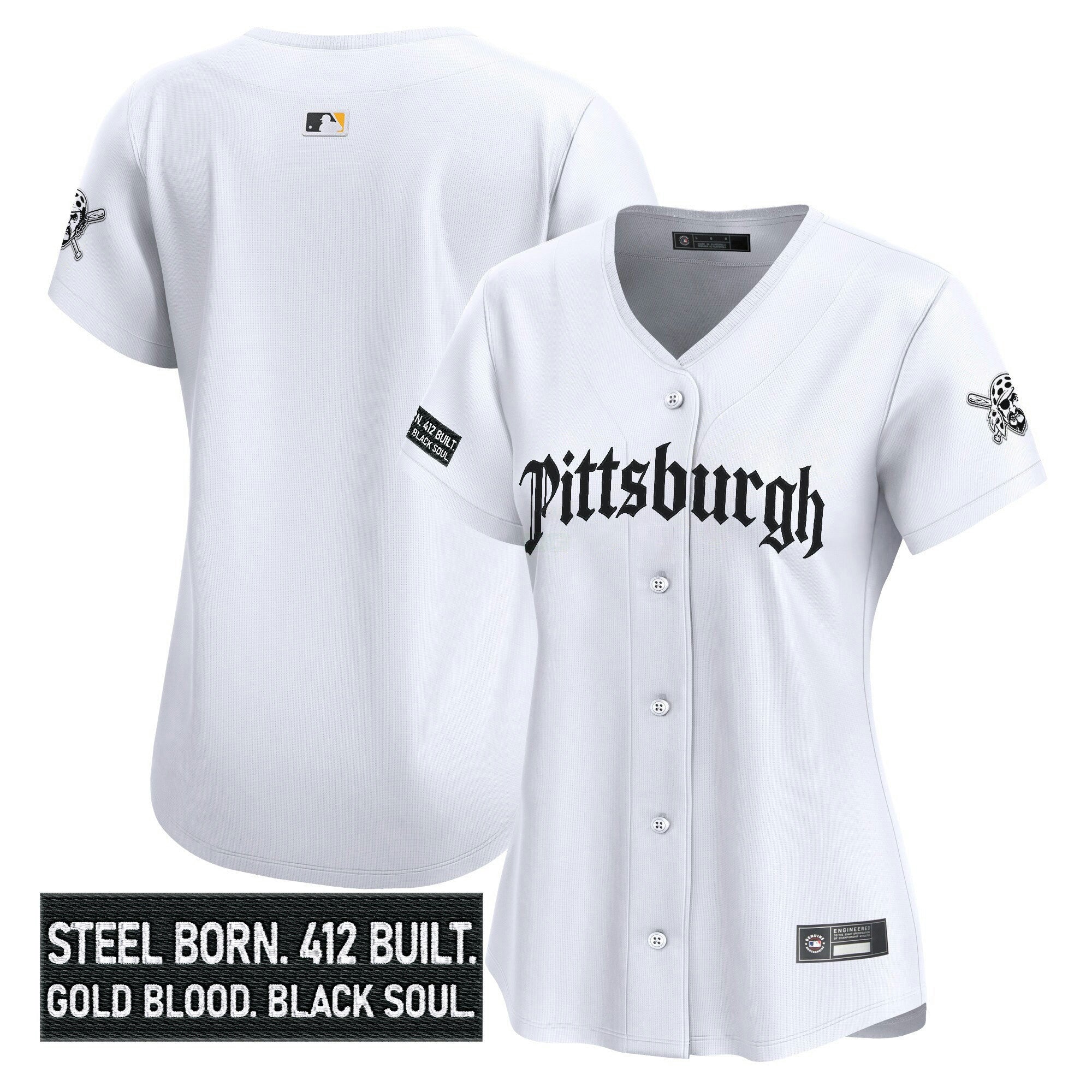 Camisa MLB Women’s Pittsburgh ‘Gothic Steel City Edition’ Vapor Premier Limited Jersey
