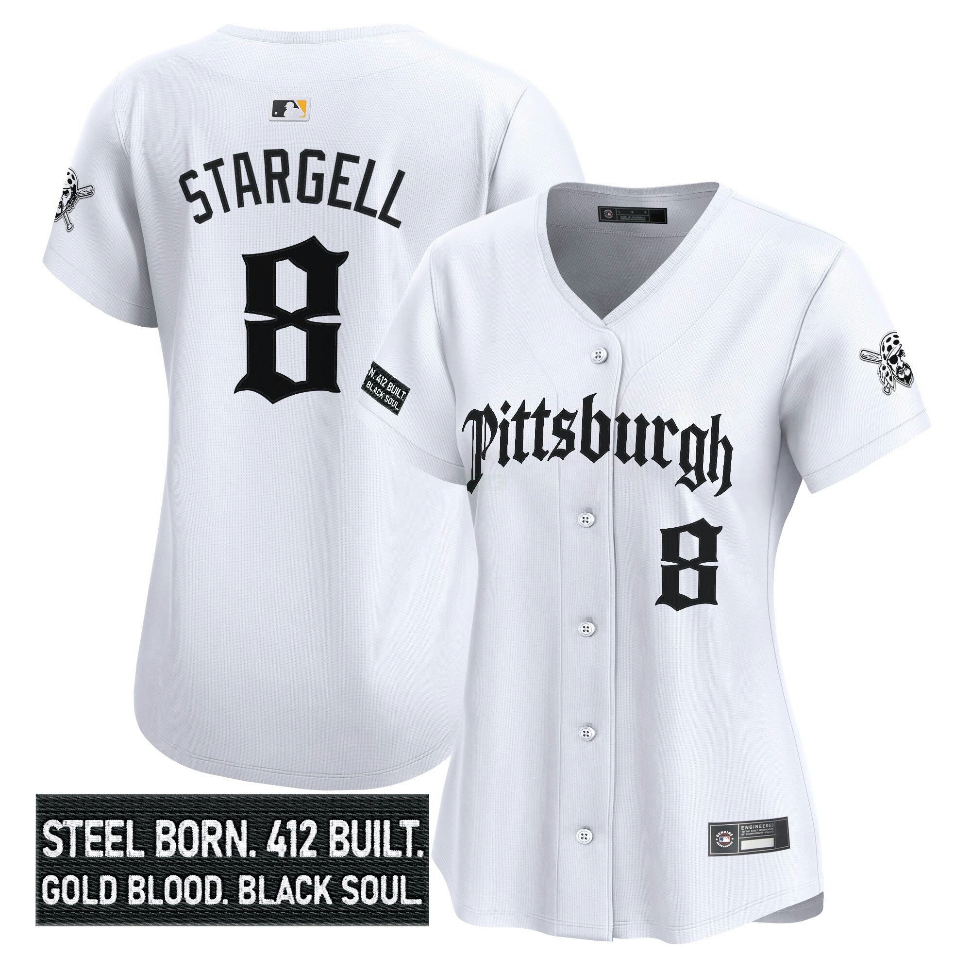 Camisa MLB Women’s Pittsburgh ‘Gothic Steel City Edition’ Vapor Premier Limited Jersey