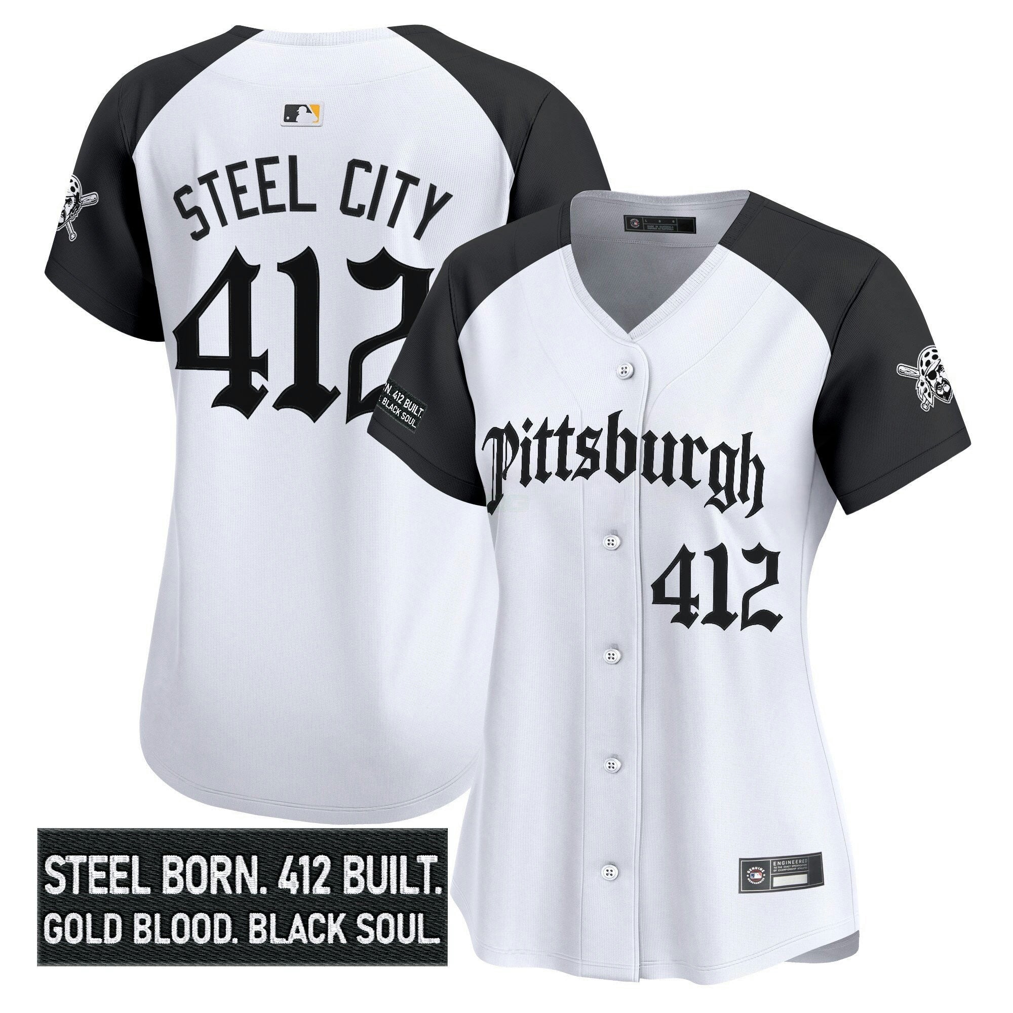 Camisa MLB Women’s Pittsburgh ‘Gothic Steel City Edition’ Vapor Premier Limited Jersey