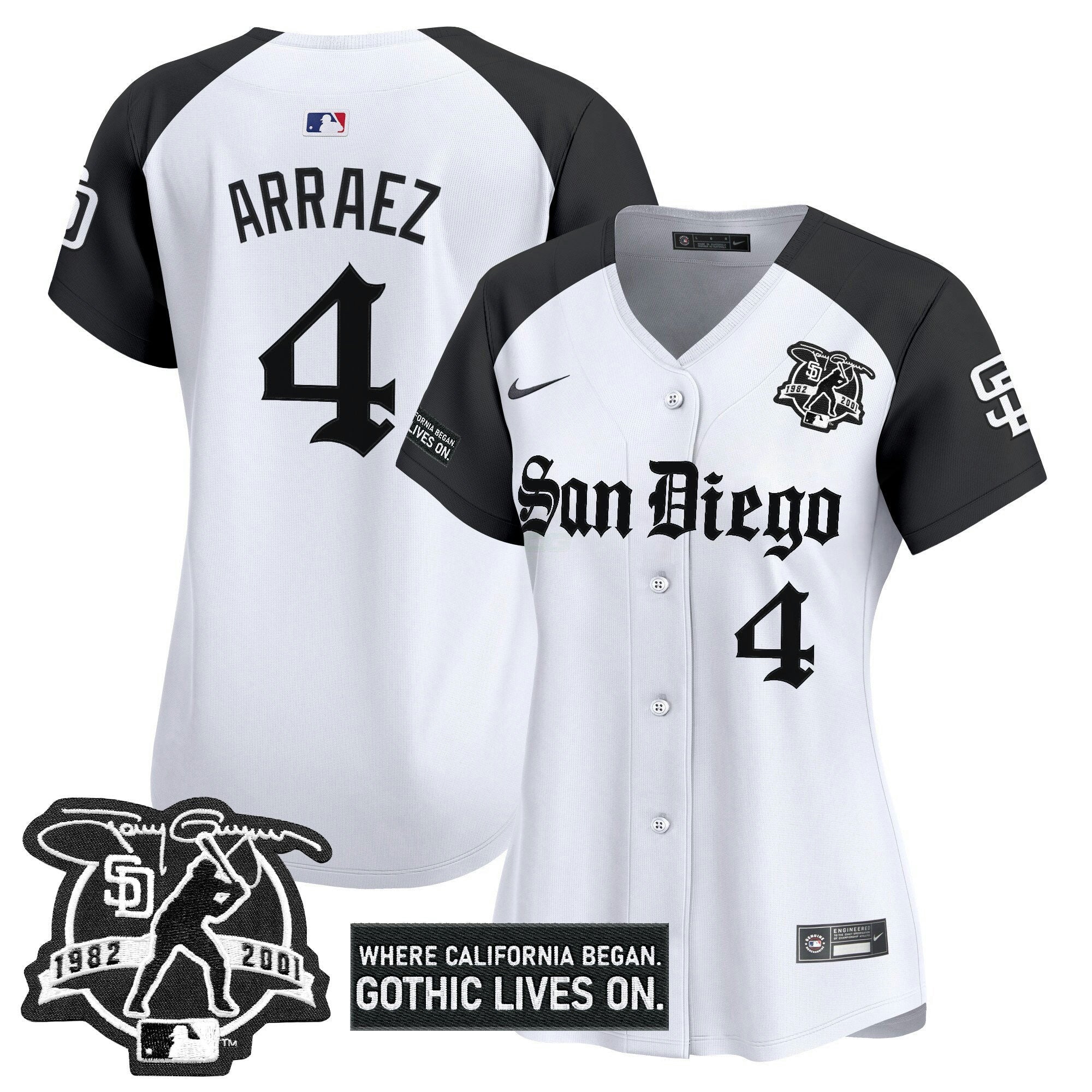 Camisa MLB Women’s San Diego ‘Gothic Edition’ Vapor Premier Limited Jersey