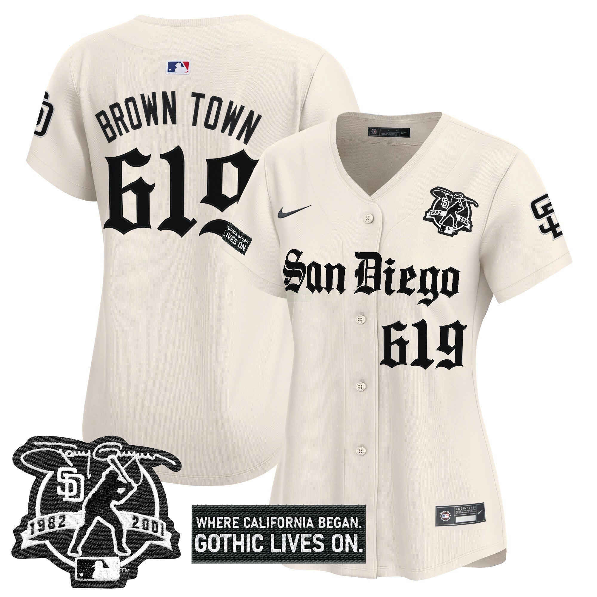 Camisa MLB Women’s San Diego ‘Gothic Edition’ Vapor Premier Limited Jersey