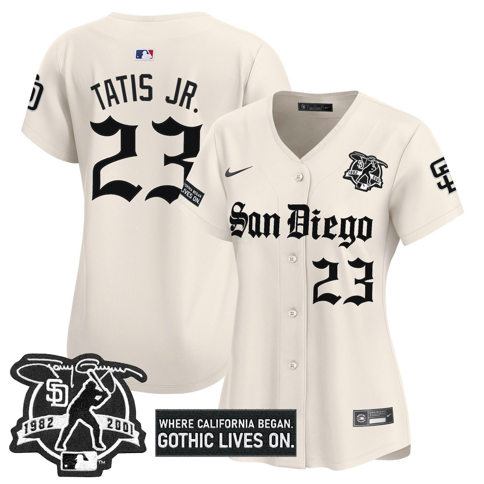 Camisa MLB Women’s San Diego ‘Gothic Edition’ Vapor Premier Limited Jersey
