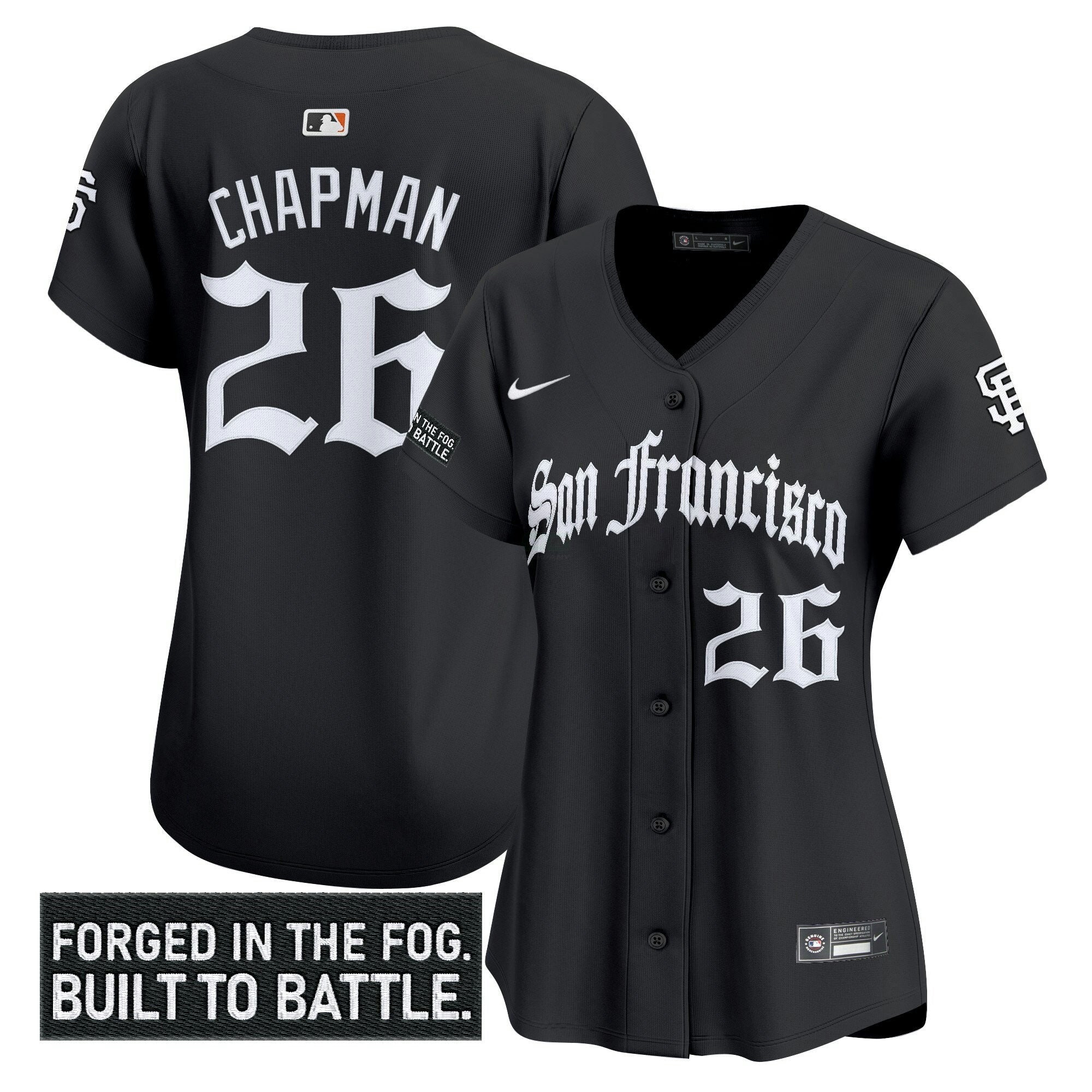 Camisa MLB Women’s San Francisco ‘Gothic Fog Edition’ Vapor Premier Limited Jersey