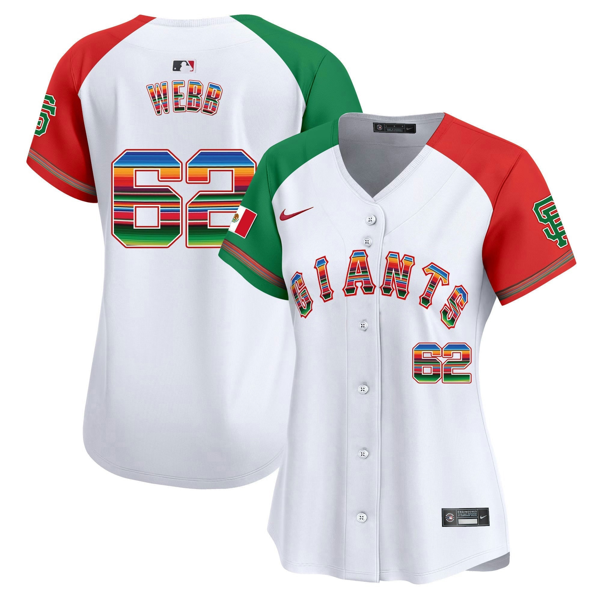Camisa MLB Women’s San Francisco Mexico Vapor Premier Limited Jersey