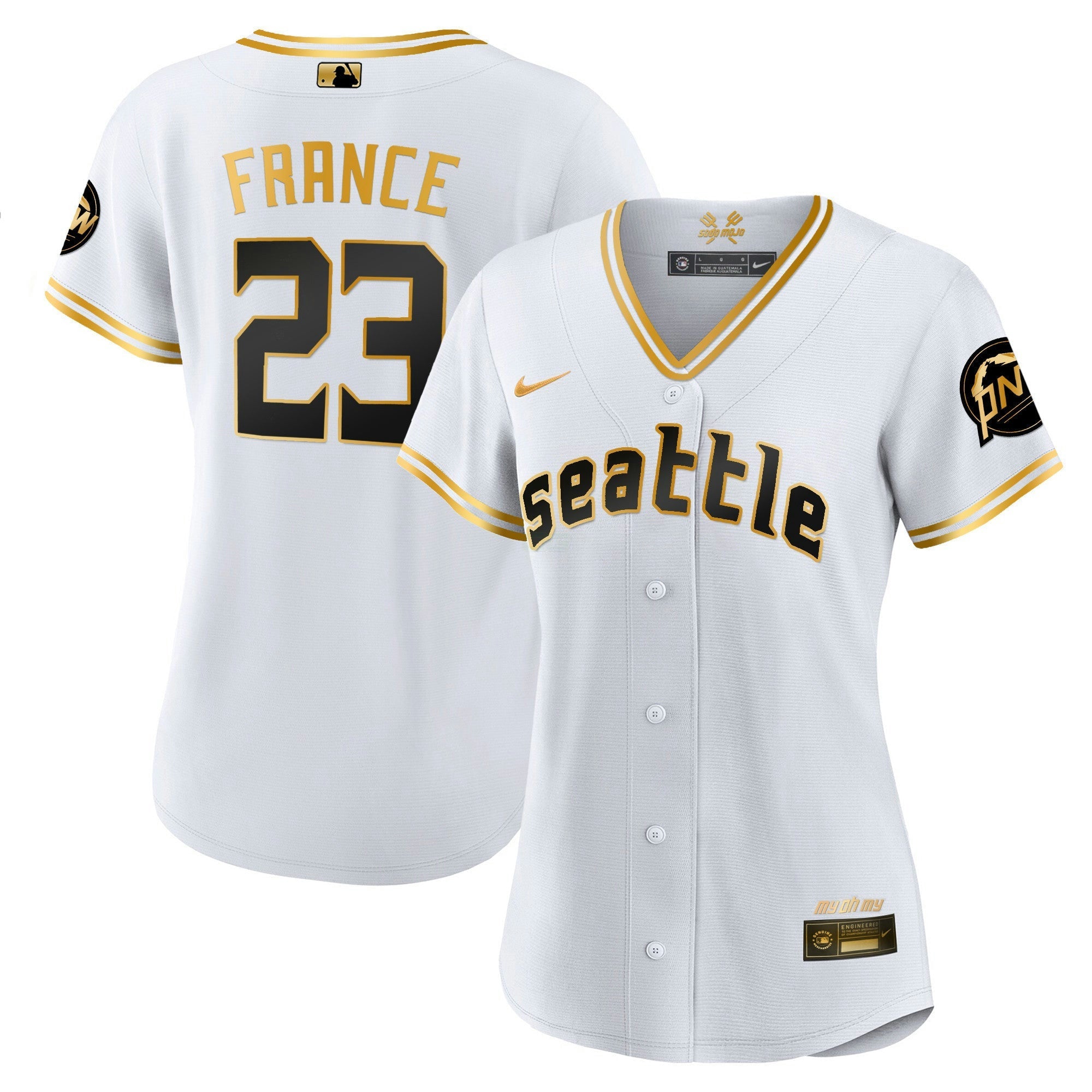 Camisa MLB Women’s Seattle 2023 City Connect Dourada Jersey