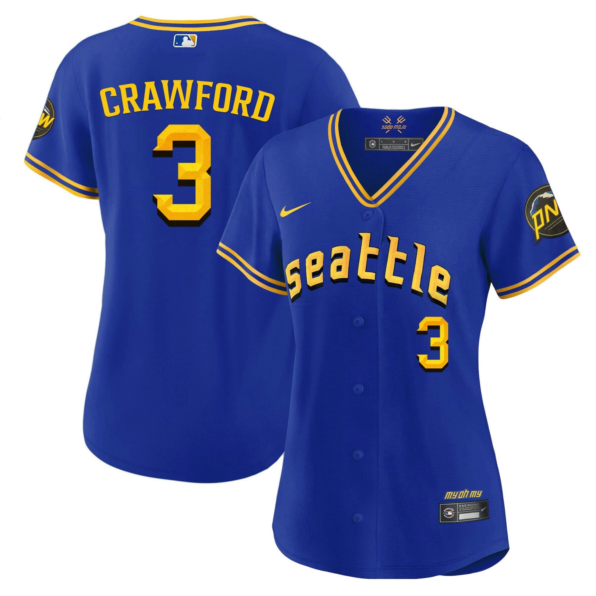 Camisa MLB Women’s Seattle 2023 City Connect Fan Made Jersey