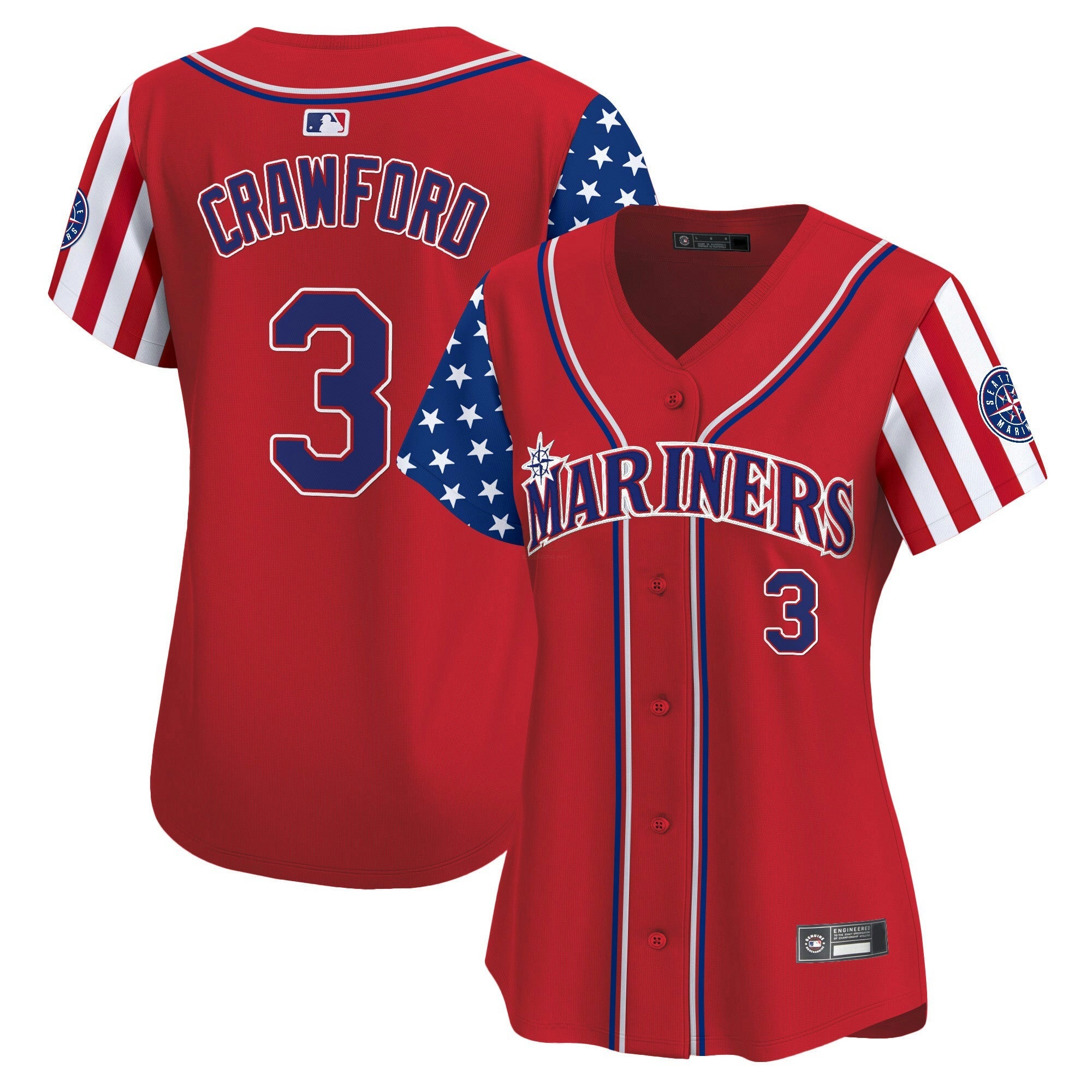Camisa MLB Women’s Seattle 2025 Independence Day Vapor Premier Limited Jersey
