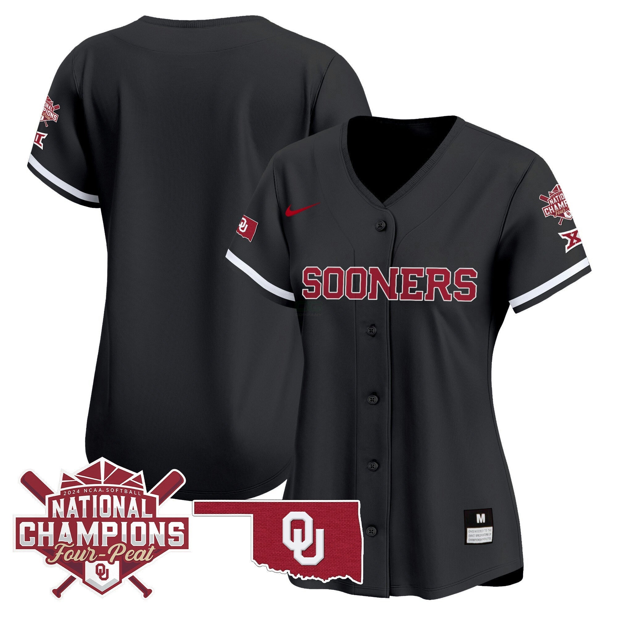 Camisa MLB Women’s size – Oklahoma Women’s Champions Patch Vapor Premier Limited Jersey V2