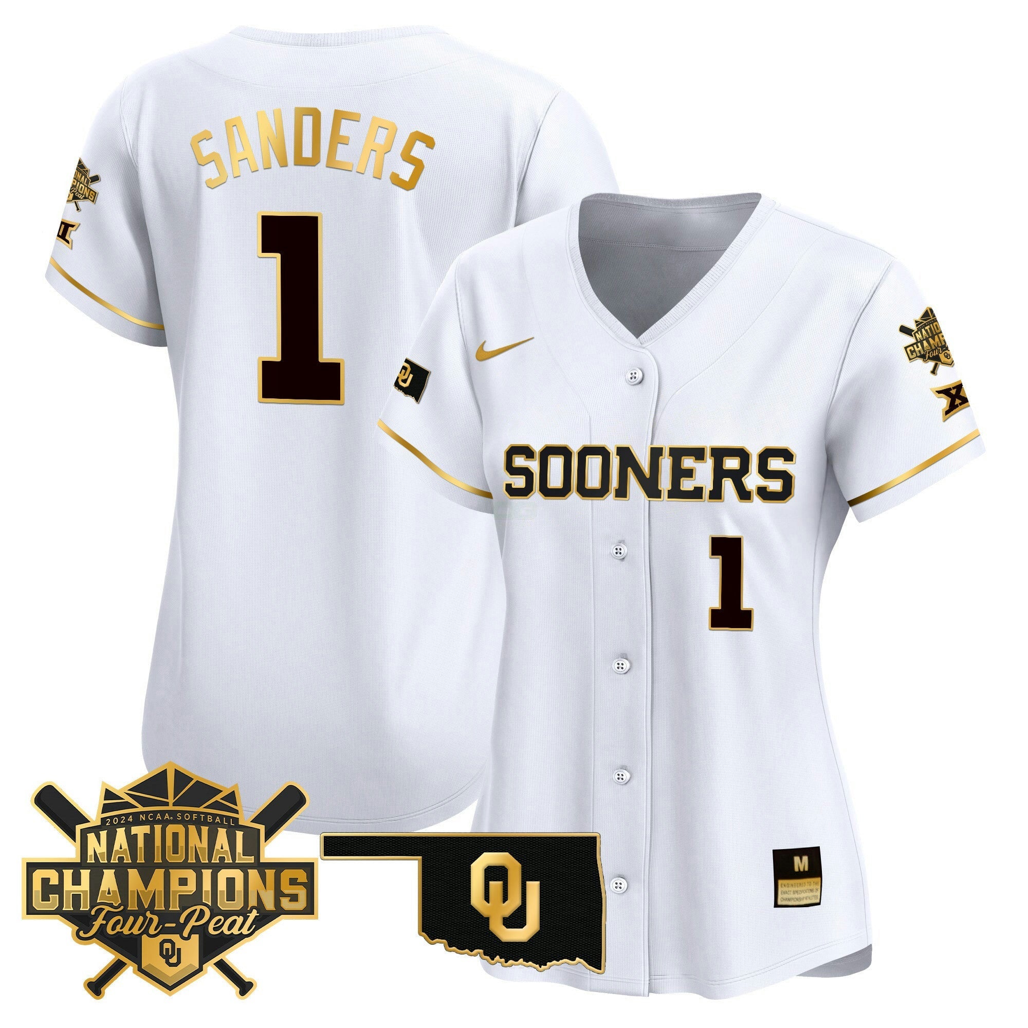 Camisa MLB Women’s size – Oklahoma Women’s Champions Patch Vapor Premier Limited Jersey V2