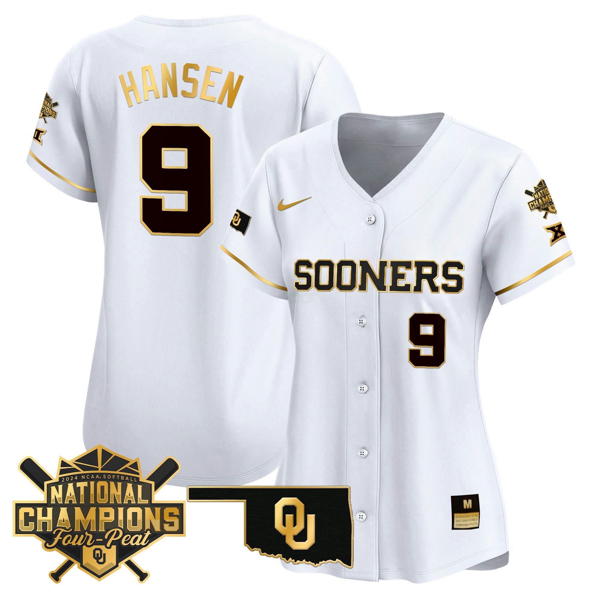 Camisa MLB Women’s size – Oklahoma Women’s Champions Patch Vapor Premier Limited Jersey V2
