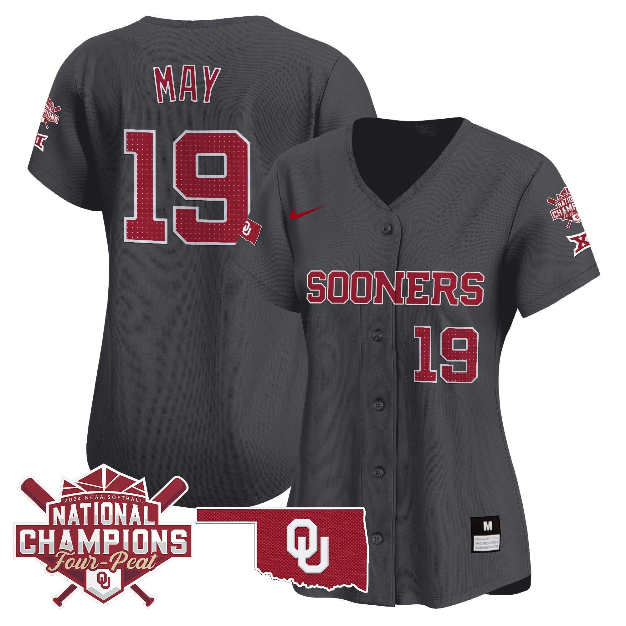 Camisa MLB Women’s size – Oklahoma Women’s Champions Patch Vapor Premier Limited Jersey V2