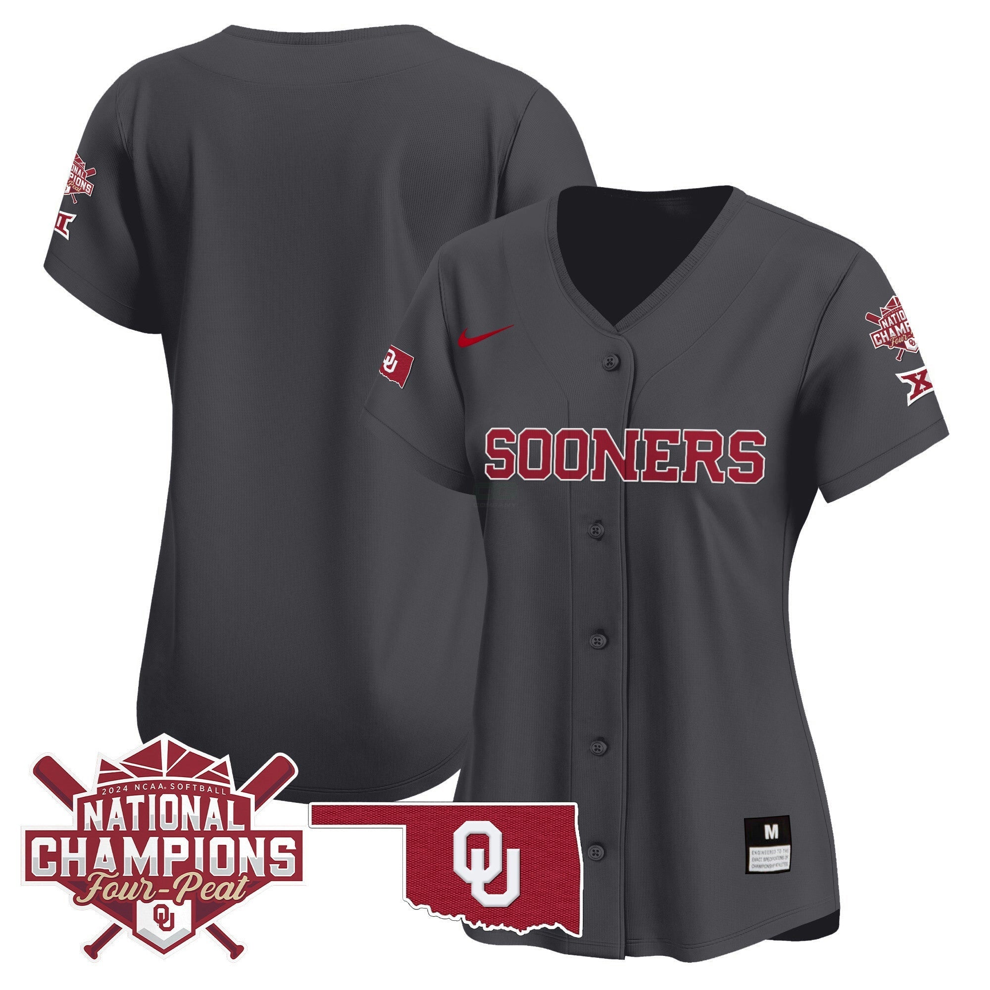 Camisa MLB Women’s size – Oklahoma Women’s Champions Patch Vapor Premier Limited Jersey V2