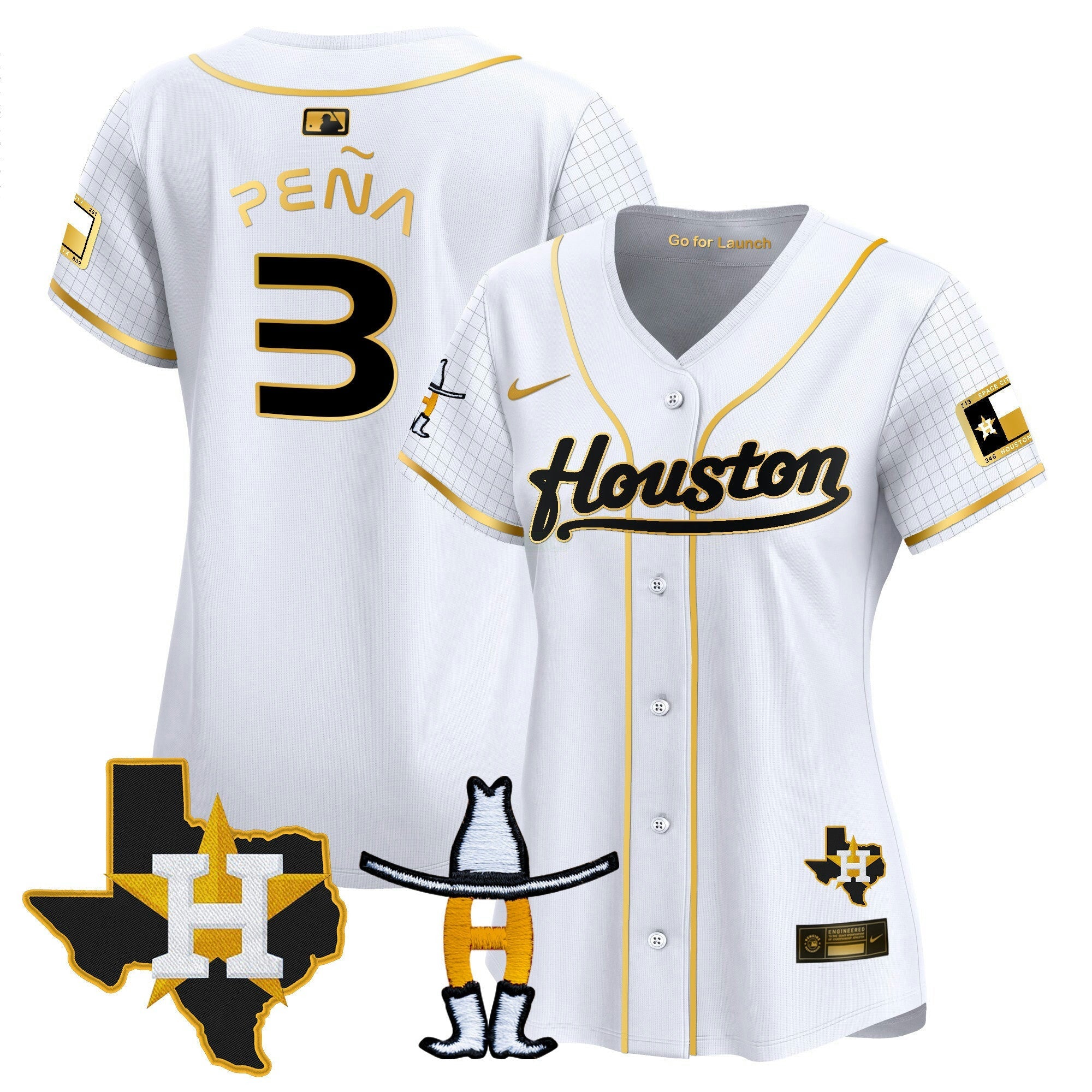Camisa MLB Women’s Space City Houston Rodeo Patch Vapor Premier Limited Jersey