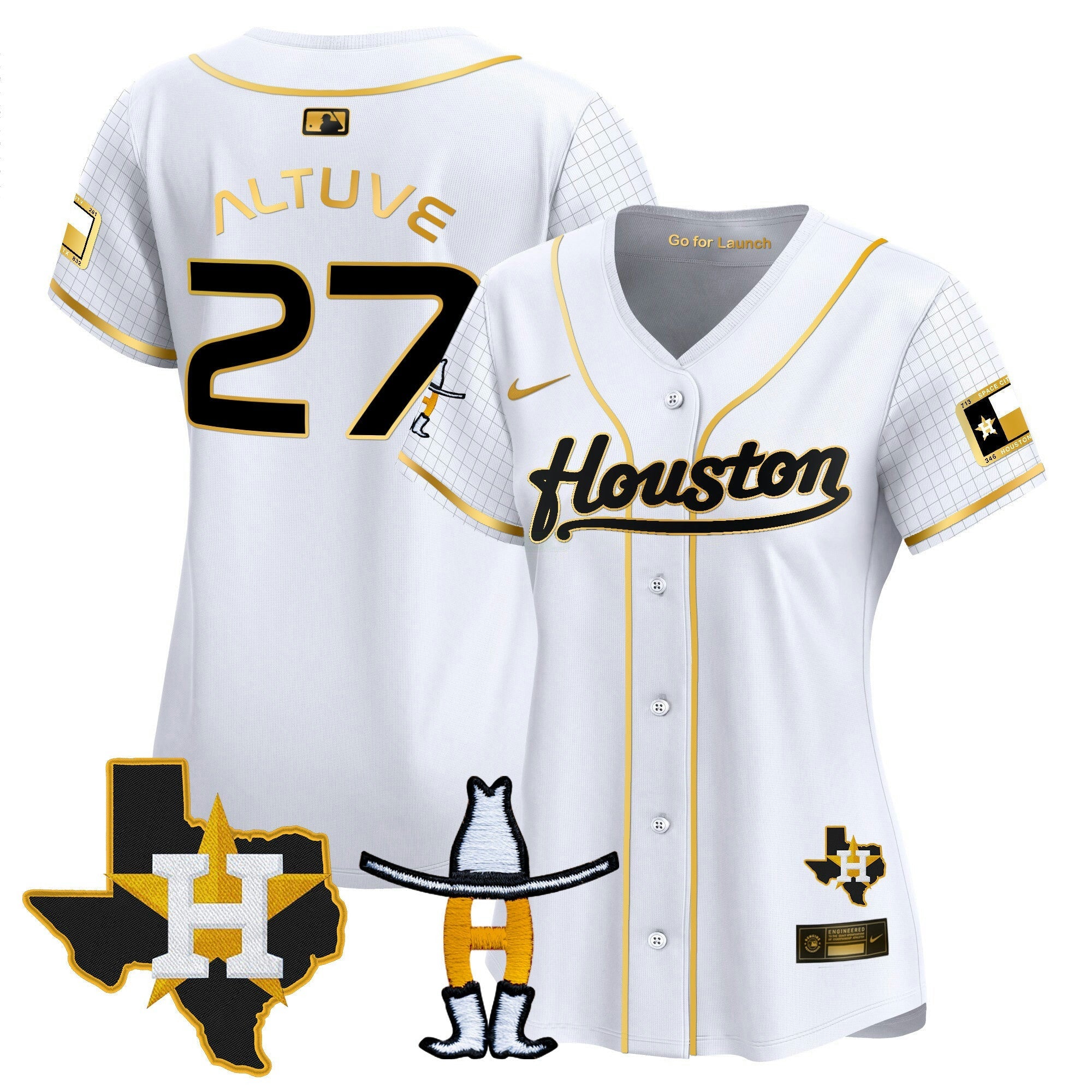 Camisa MLB Women’s Space City Houston Rodeo Patch Vapor Premier Limited Jersey