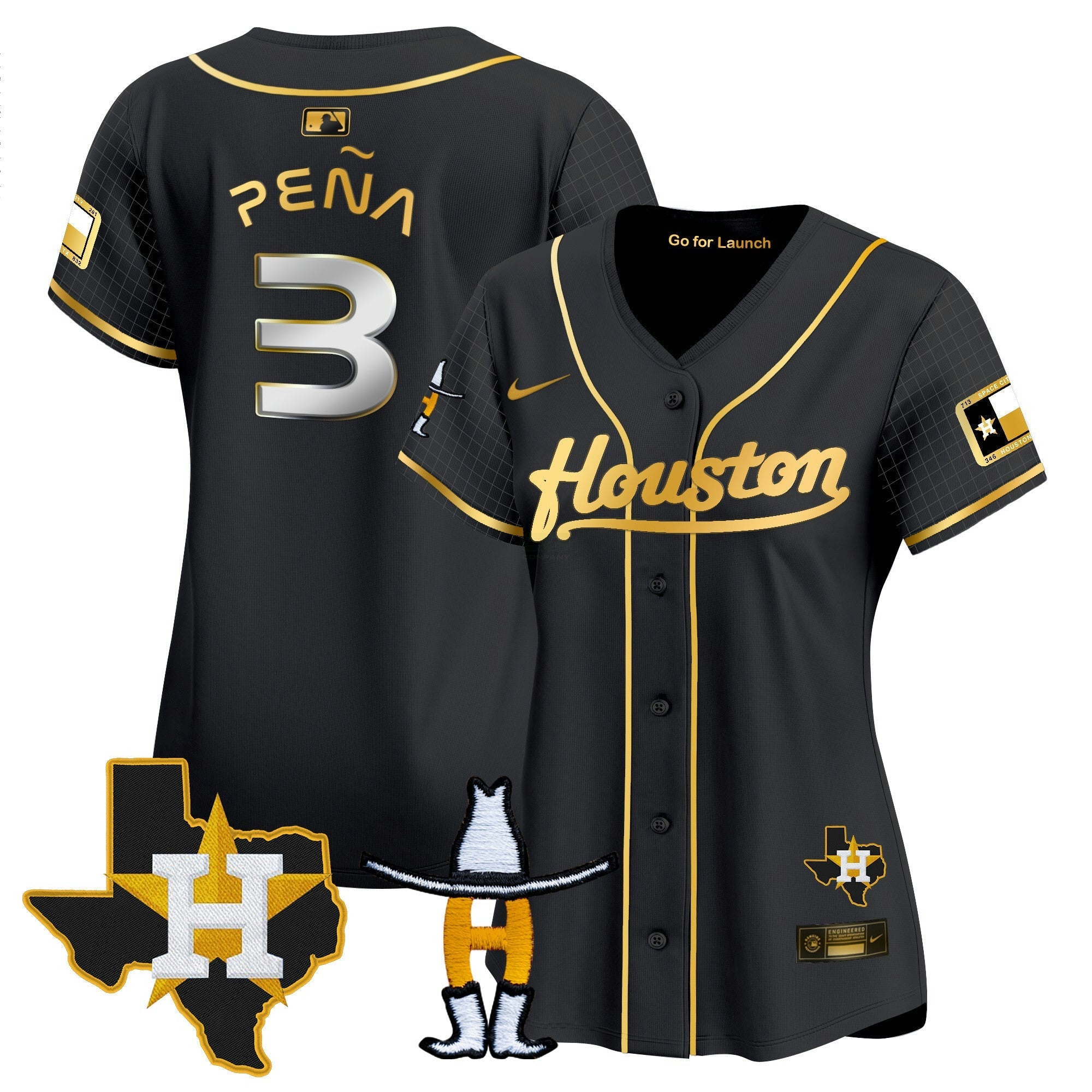 Camisa MLB Women’s Space City Houston Rodeo Patch Vapor Premier Limited Jersey