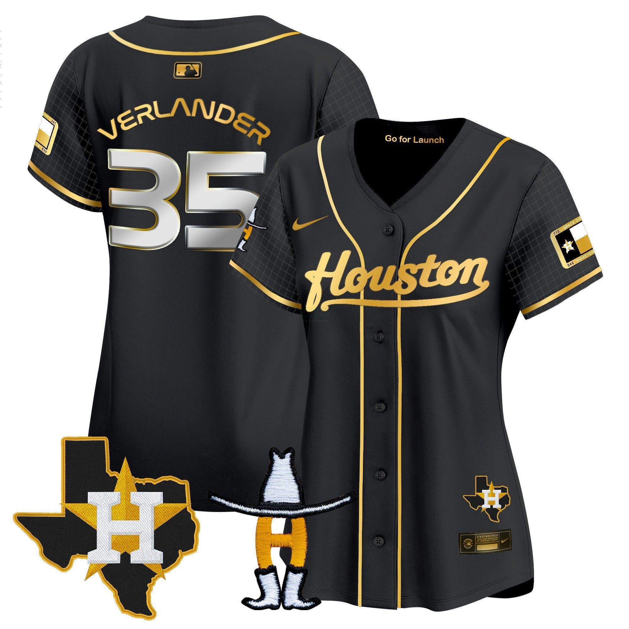 Camisa MLB Women’s Space City Houston Rodeo Patch Vapor Premier Limited Jersey