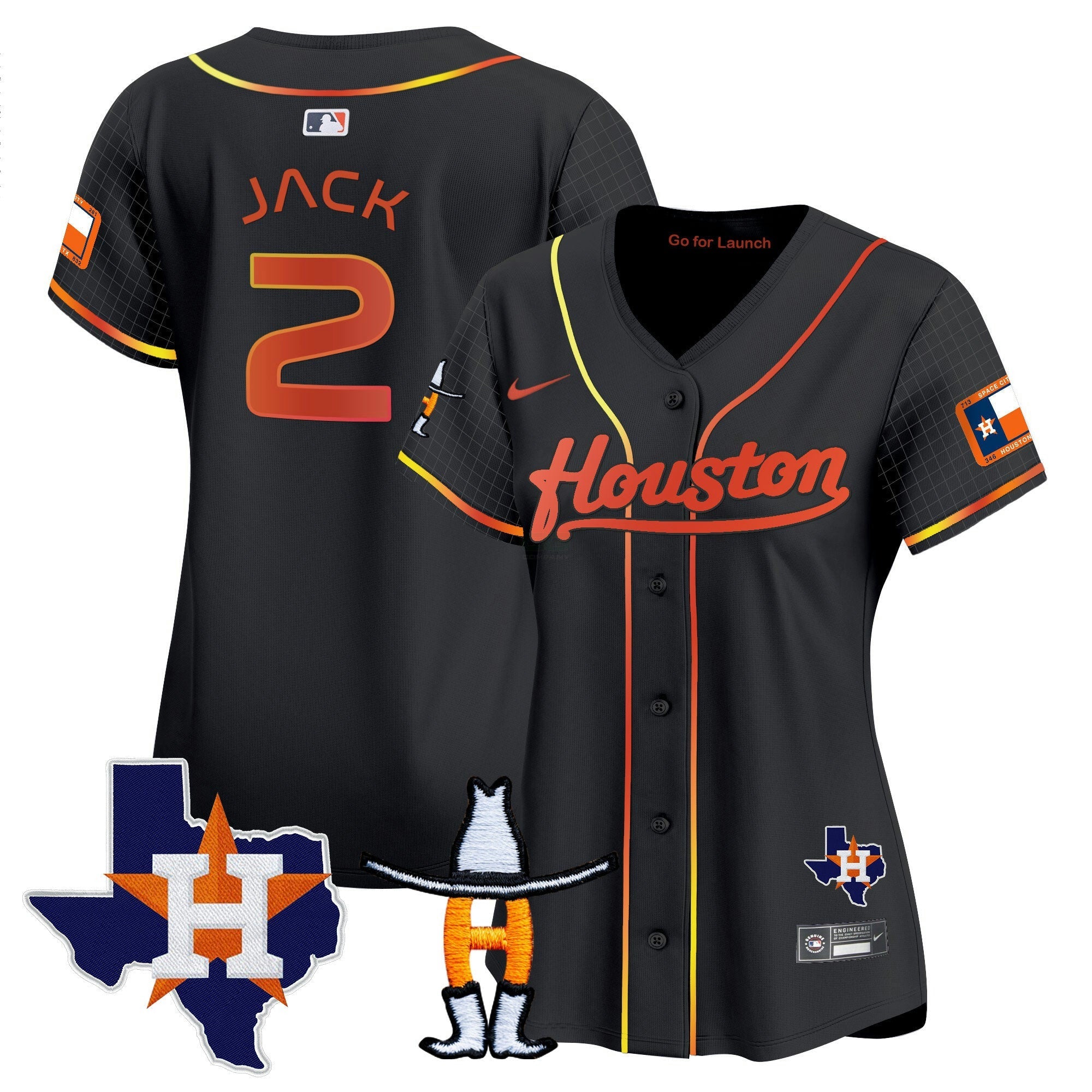 Camisa MLB Women’s Space City Houston Rodeo Patch Vapor Premier Limited Jersey