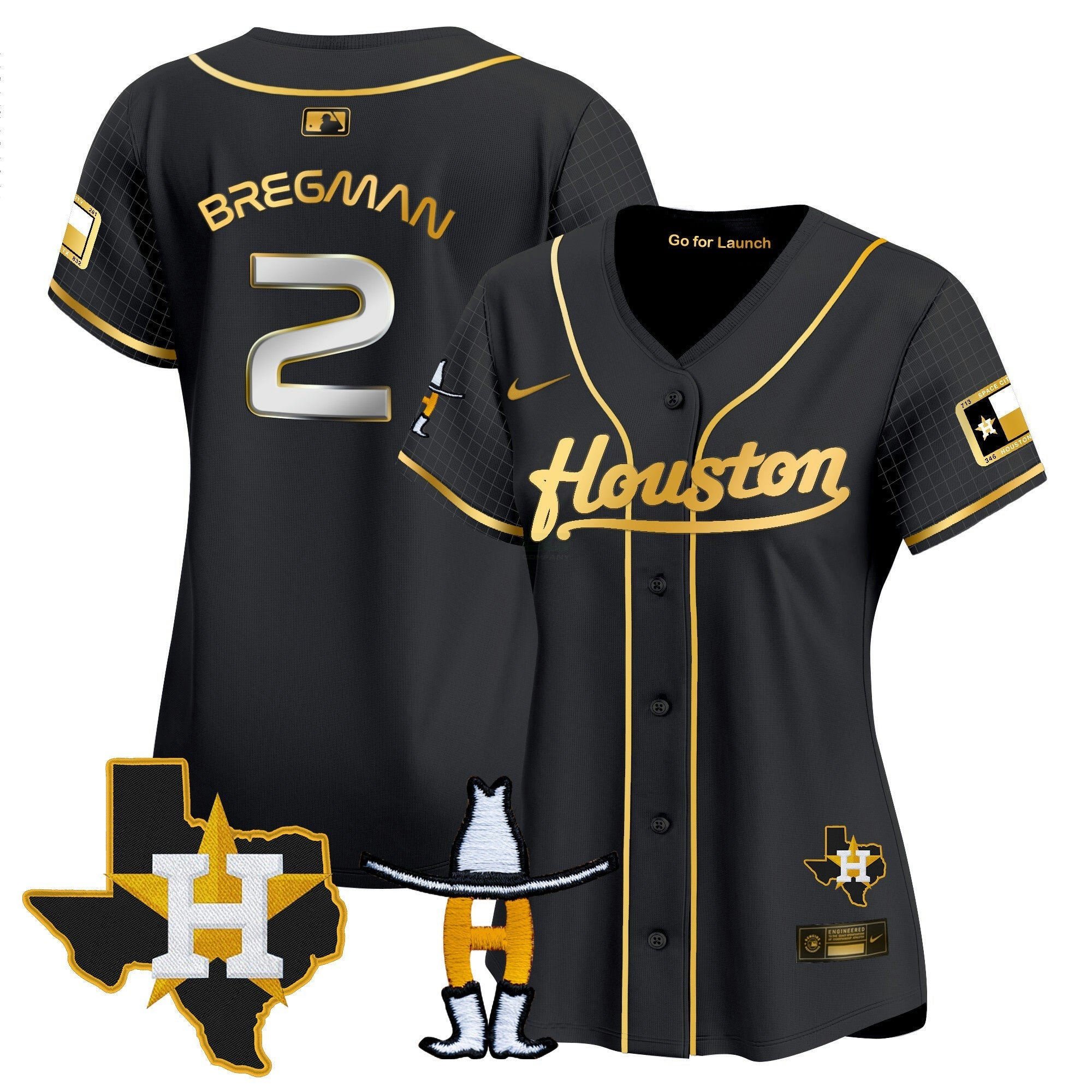 Camisa MLB Women’s Space City Houston Rodeo Patch Vapor Premier Limited Jersey