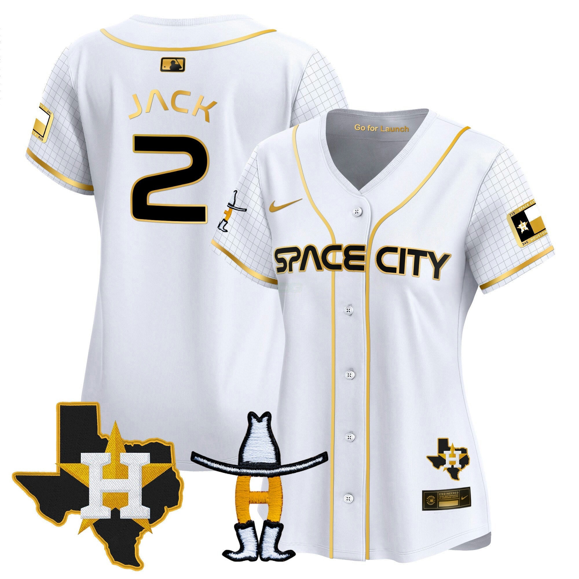 Camisa MLB Women’s Space City Texas Patch Vapor Premier Limited Jersey