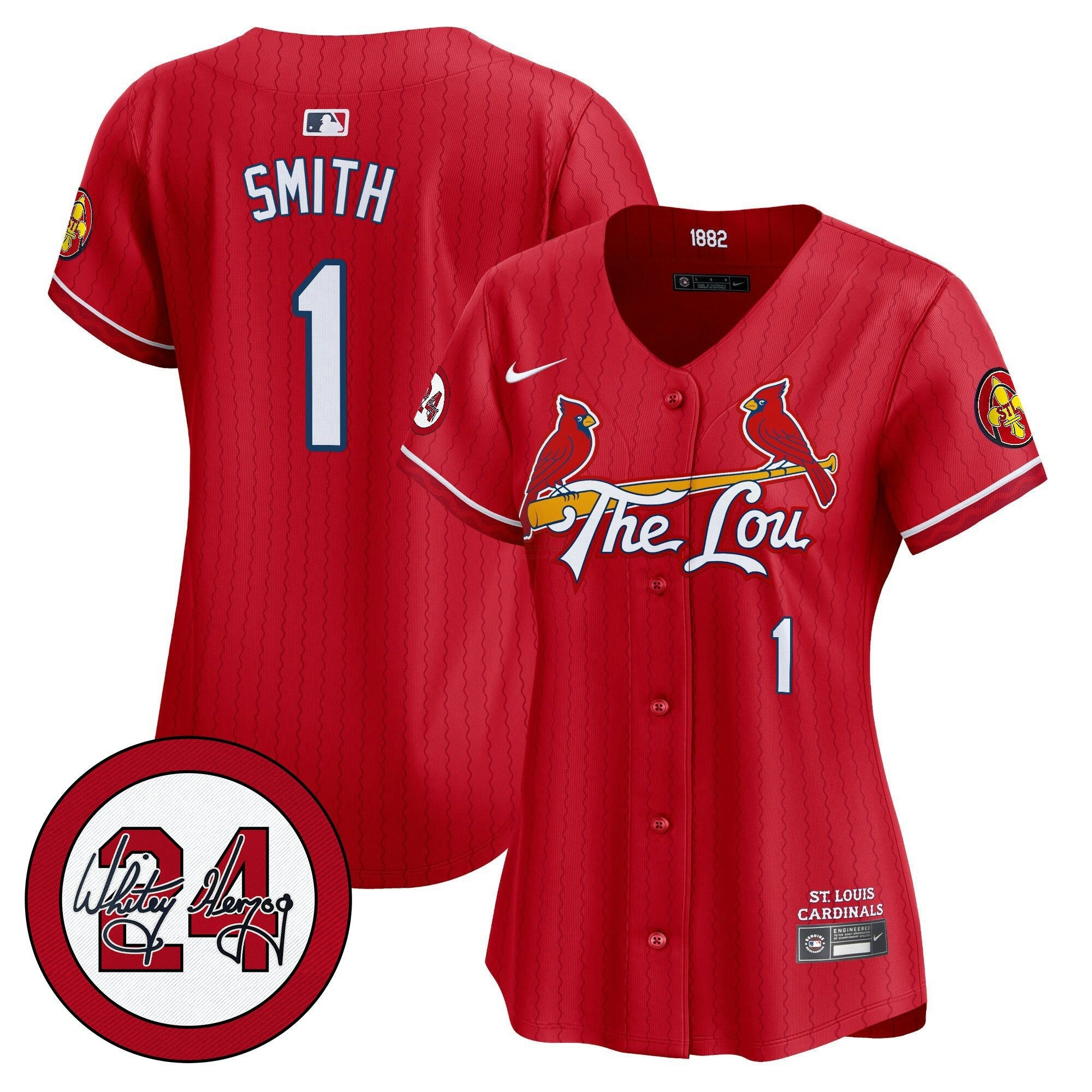 Camisa MLB Women’s St. Louis 2024 City Connect Whitey Herzog Patch Vapor Premier Limited Jersey