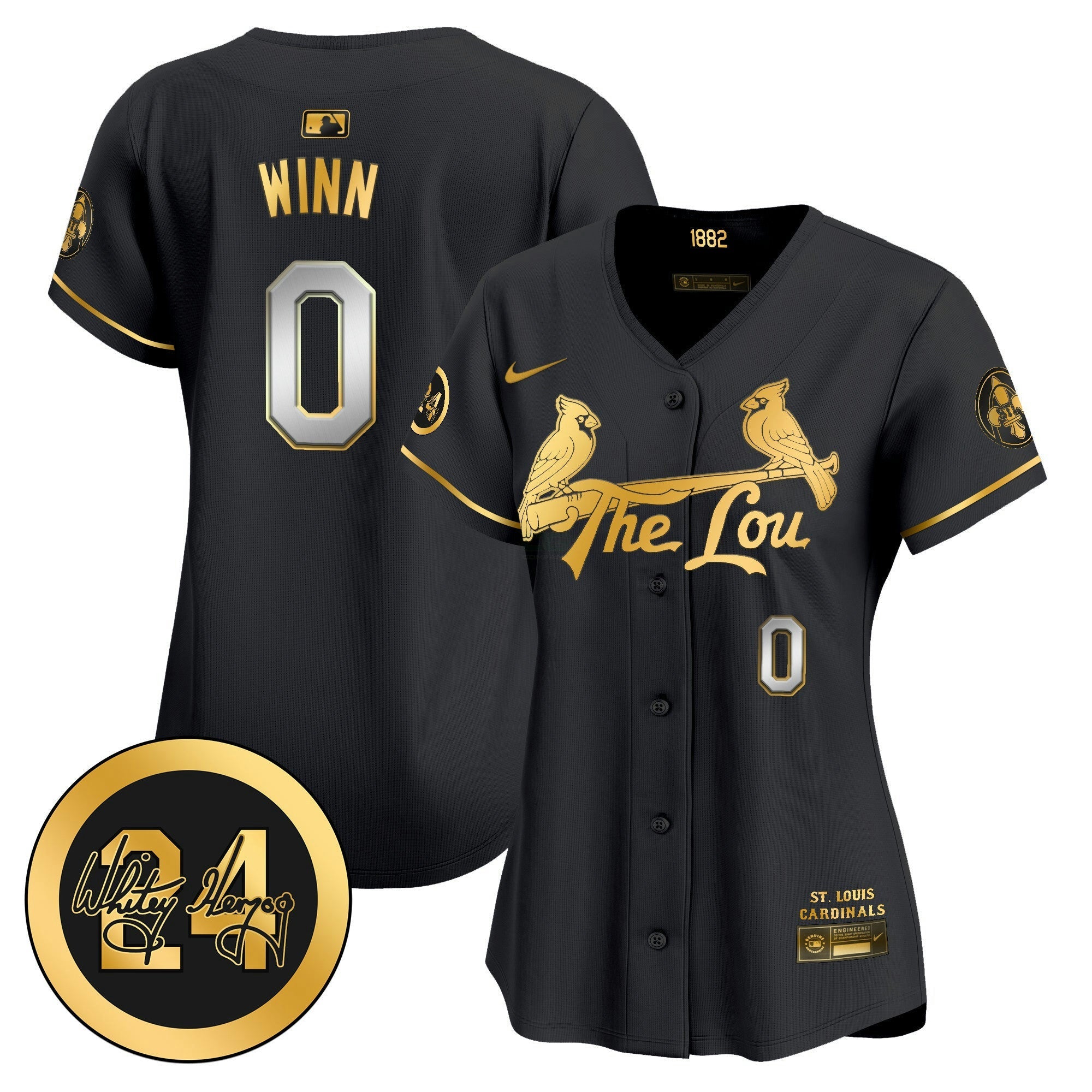Camisa MLB Women’s St. Louis 2024 City Connect Whitey Herzog Patch Vapor Premier Limited Jersey